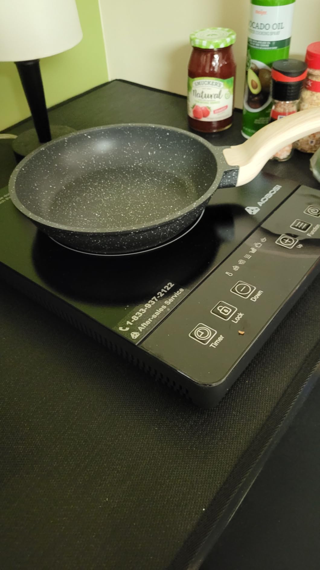 AAOBOSI Portable Induction Cooktop, 1800W, 20 Temp & Power Levels, Timer customer photo 1