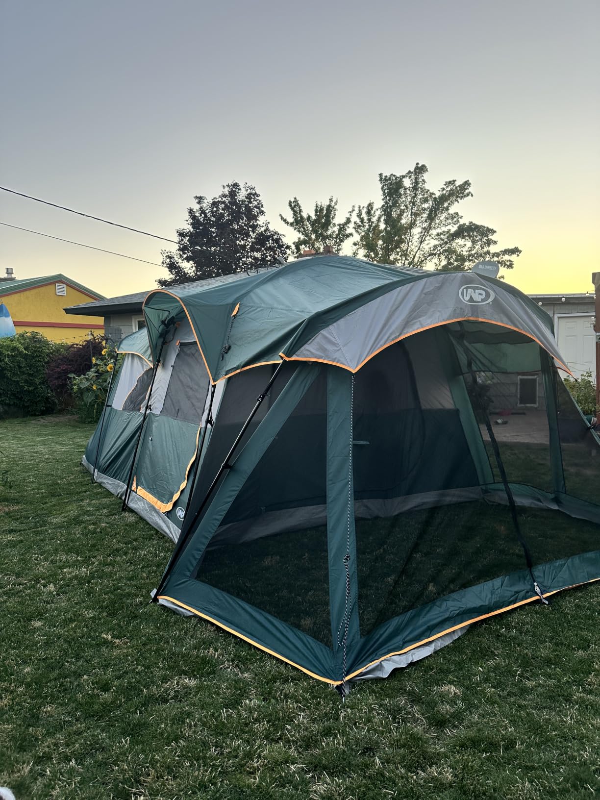 UNP Camping Tent 8 Person Waterproof Big Tunnel Tent with Screen Porch | Rainfly Screen Room Outdoor Large Tents for Family Camping 20' x 9' x 80in(H) customer photo 1