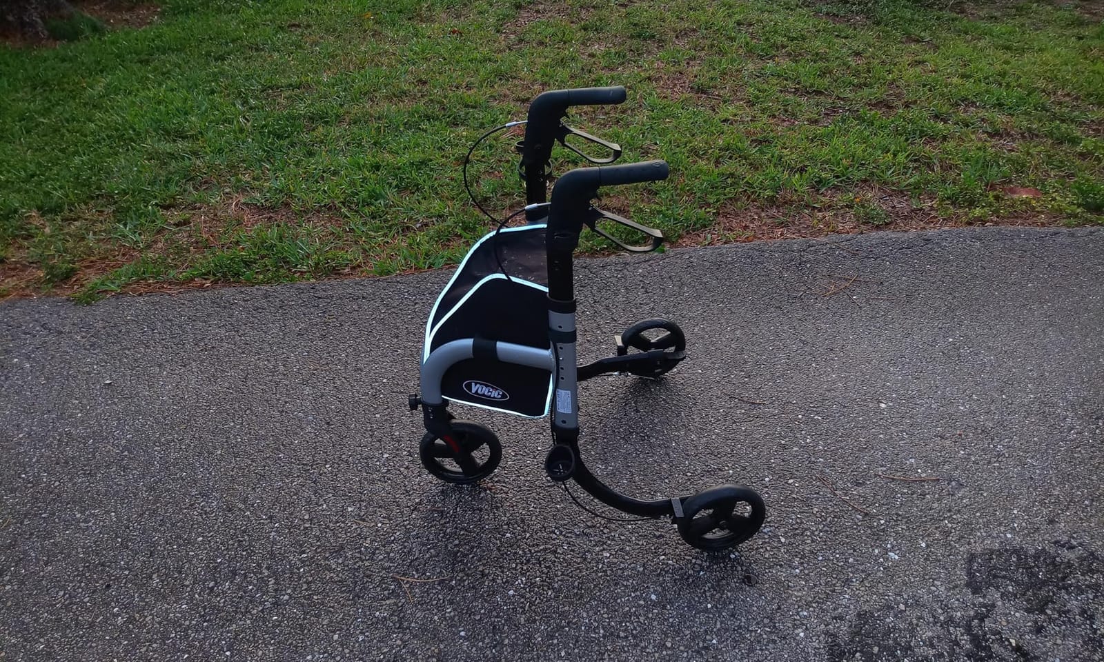 VOCIC Z25 3 Wheel Walker for Seniors, Foldable Rollator, 8'' Tires, 300 LBS | 11 LBS Lightweight 3 Wheel Design Navigates Tight Spaces, Height Adjustable Handle Includes Cane&Cup Holder, Red customer photo 1