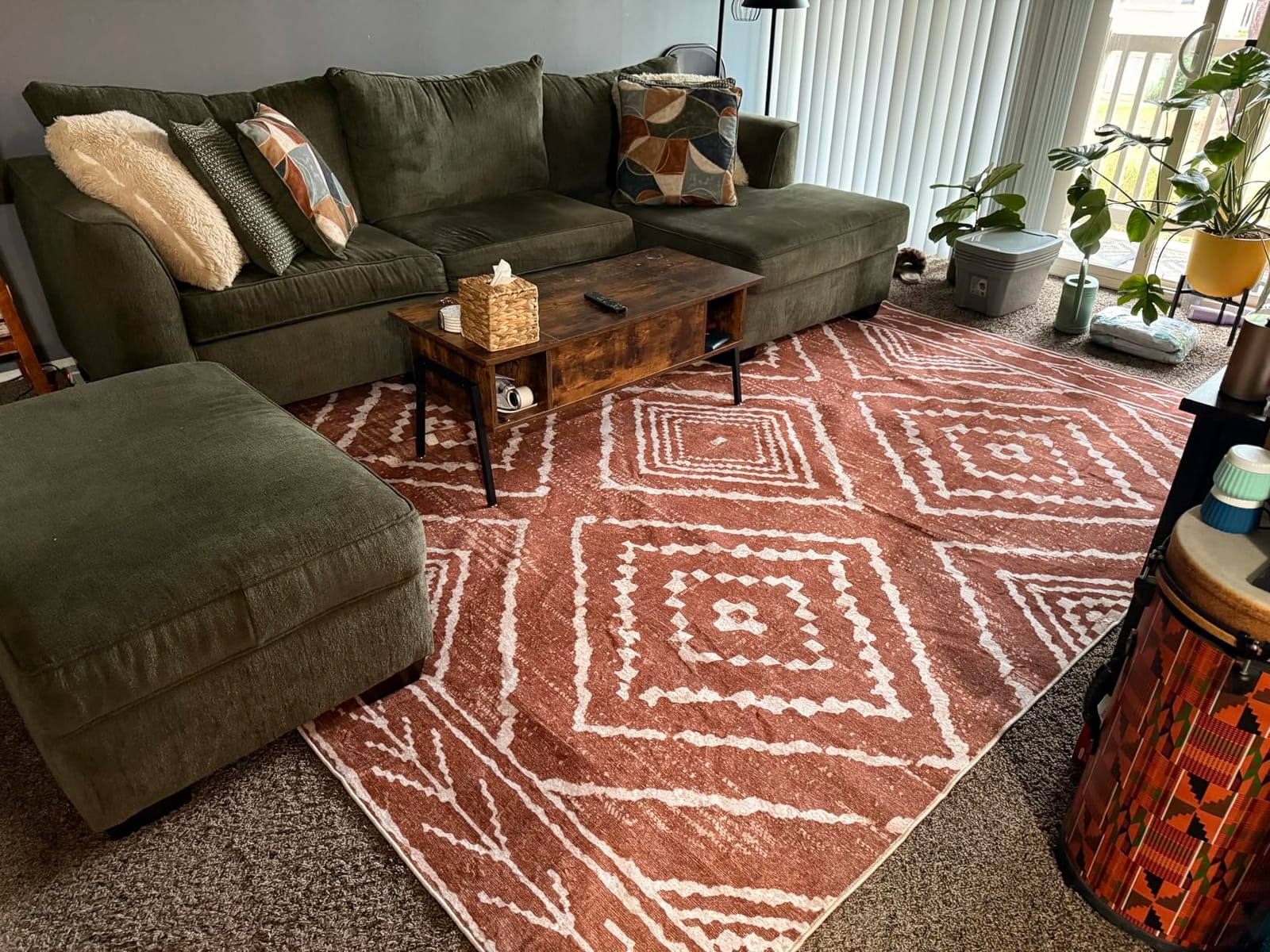 8'x10' Washable Area Rug for Living Room Bedroom Cow Print | Soft Western No Slip Low Pile Print Foldable Indoor for Kitchen Dining Room customer photo 2