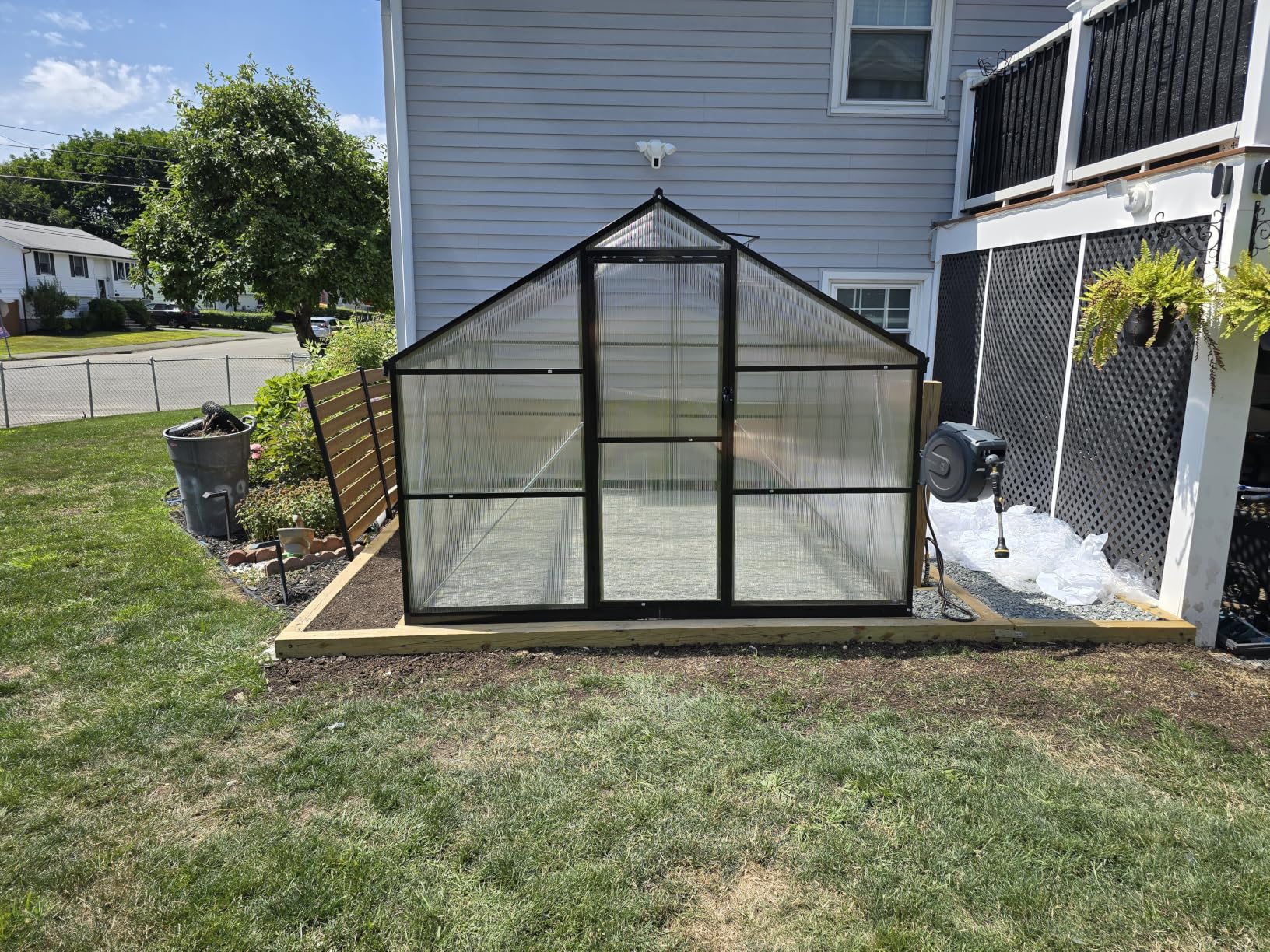 IDEALHOUSE 8×10 FT Greenhouse, Large Walk in Greenhouses for Outdoors and Garden Planting, Polycarbonate Greenhouse with Enhanced Aluminum Frame, Green Houses with Quick Setup Structure and Roof Vent customer photo 1