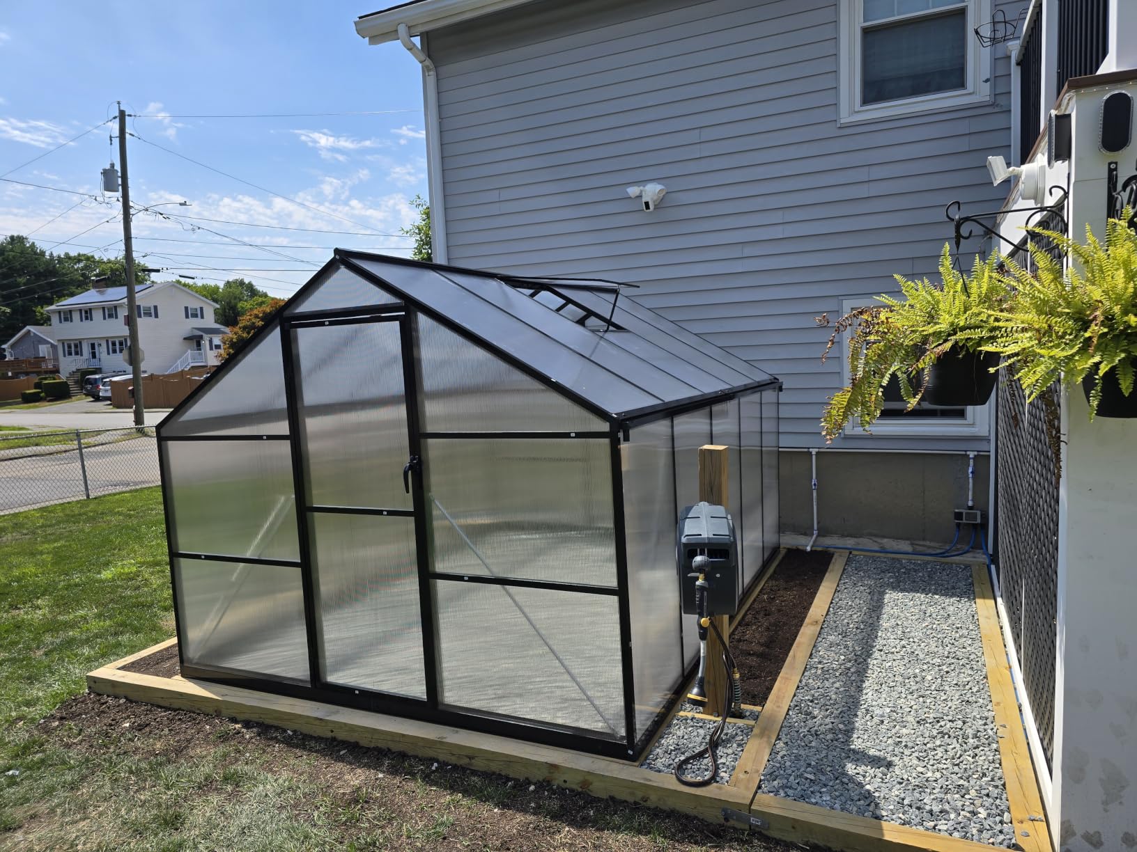 IDEALHOUSE 8×10 FT Greenhouse, Large Walk in Greenhouses for Outdoors and Garden Planting, Polycarbonate Greenhouse with Enhanced Aluminum Frame, Green Houses with Quick Setup Structure and Roof Vent customer photo 2