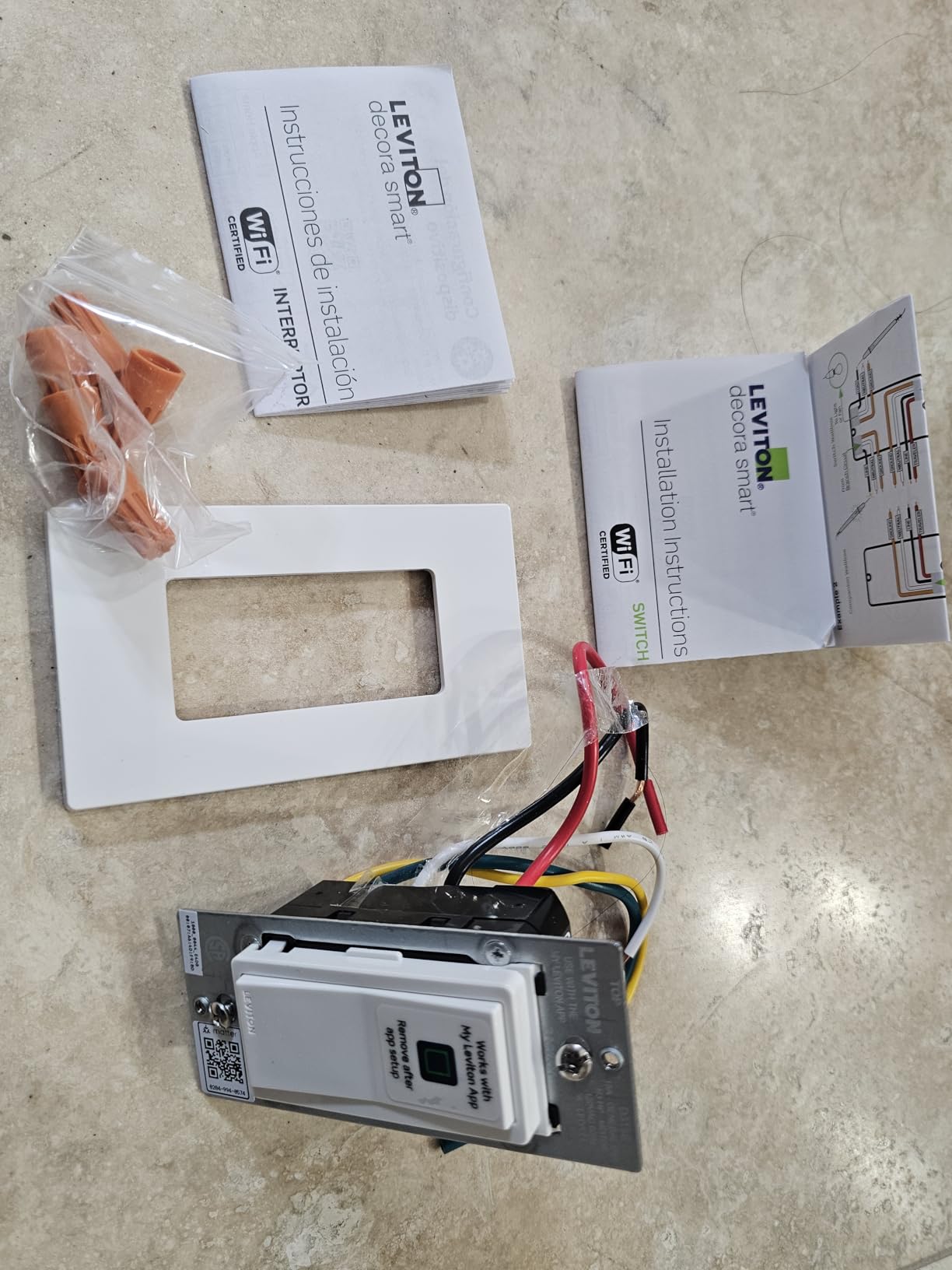 Leviton Decora Smart Switch, Wi-Fi, Works with Matter, Alexa, Google Assistant, Apple Home/Siri & Wired or Wirefree 3-Way, Neutral Wire Required, D315S-1RW, White customer photo 2