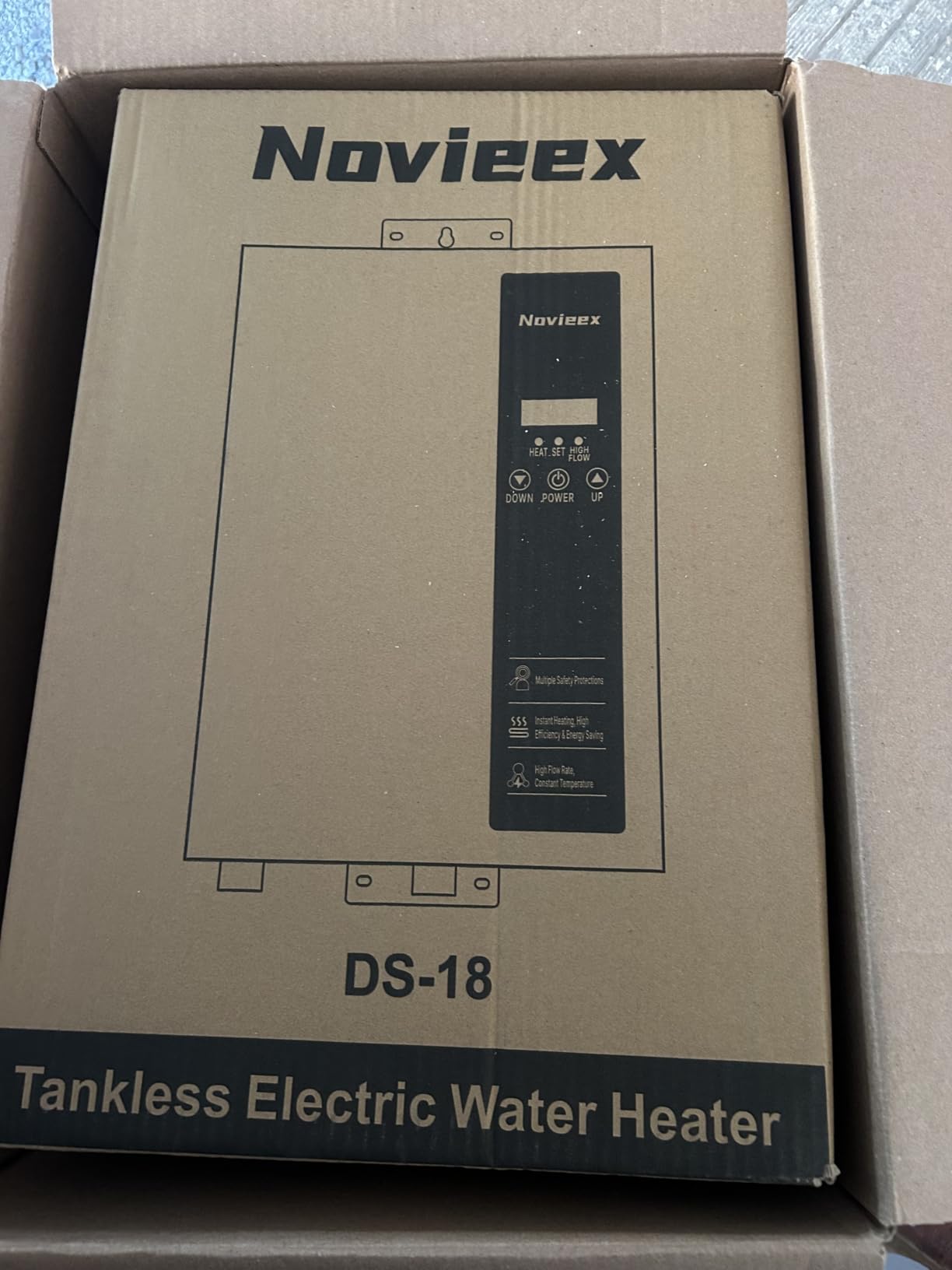27kW Tankless Water Heater Electric, NOVIEEX 240V 3s Instant Hot Water Heater, Flow Rate Max 7.4 GPM, Supply for 3-4 Points, Indoor Installation, Heavy Duty Ideal for Whole House Use customer photo 1