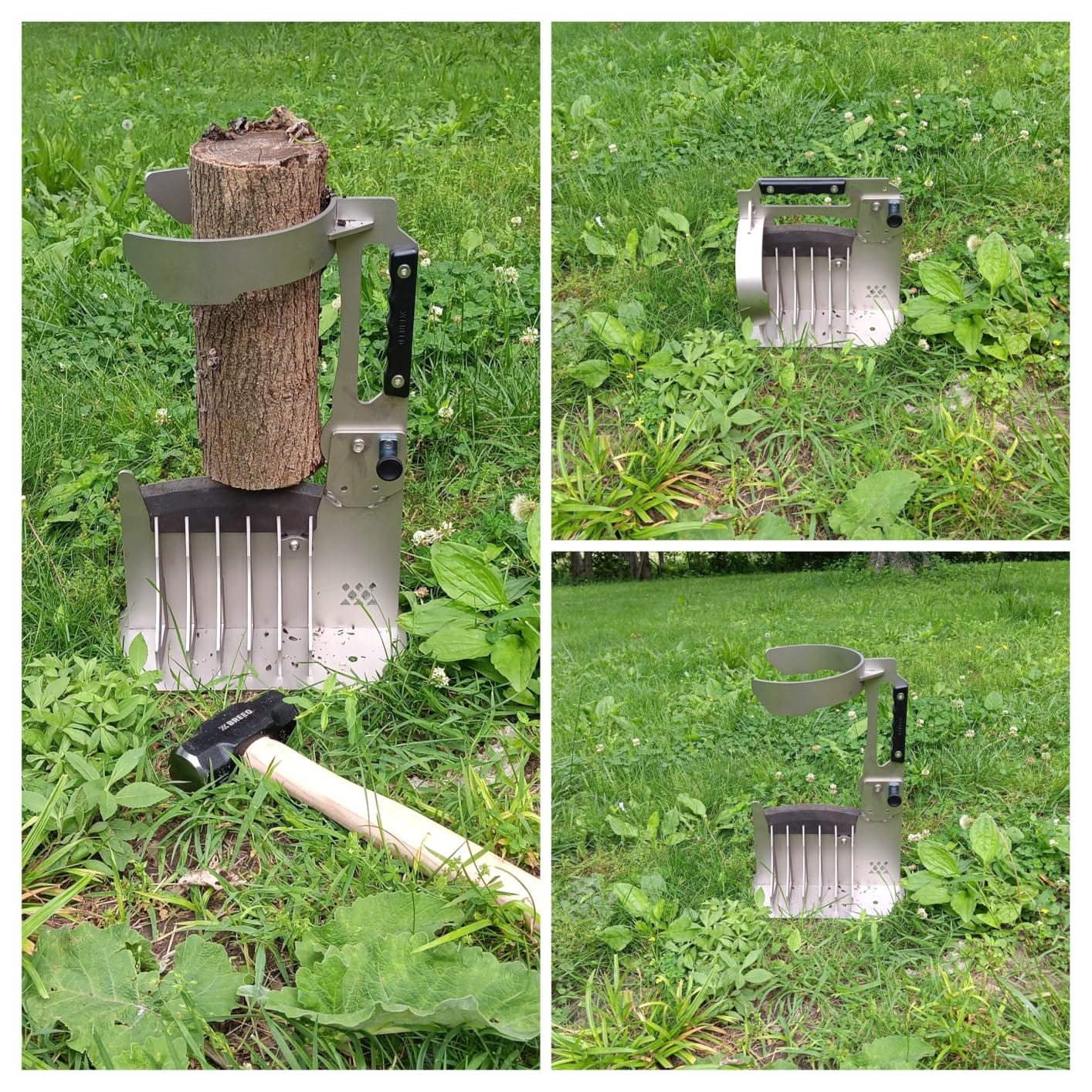 Breeo QwikSplit Kindling Splitter - Manual Log Splitter with Mallet | Heavy-duty steel kindling maker for fire pit, fireplace & campfire, foldable for storage, made in USA customer photo 1