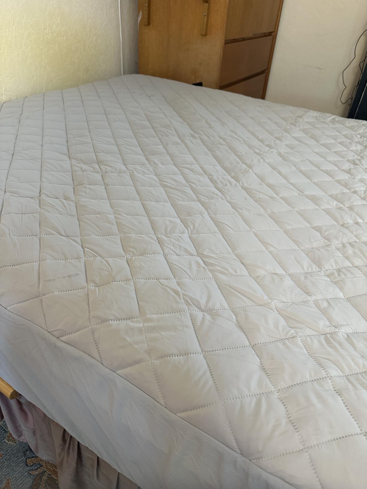 Cooling Mattress Pad for Hot Sleepers Q-Max 0.45 3xBreathable Queen | Noiseless, 3D Mesh Support, Deep Pocket Mattress Protector, Cool Touch Mattress Topper for Bed, Bed Cooling Cover customer photo 2