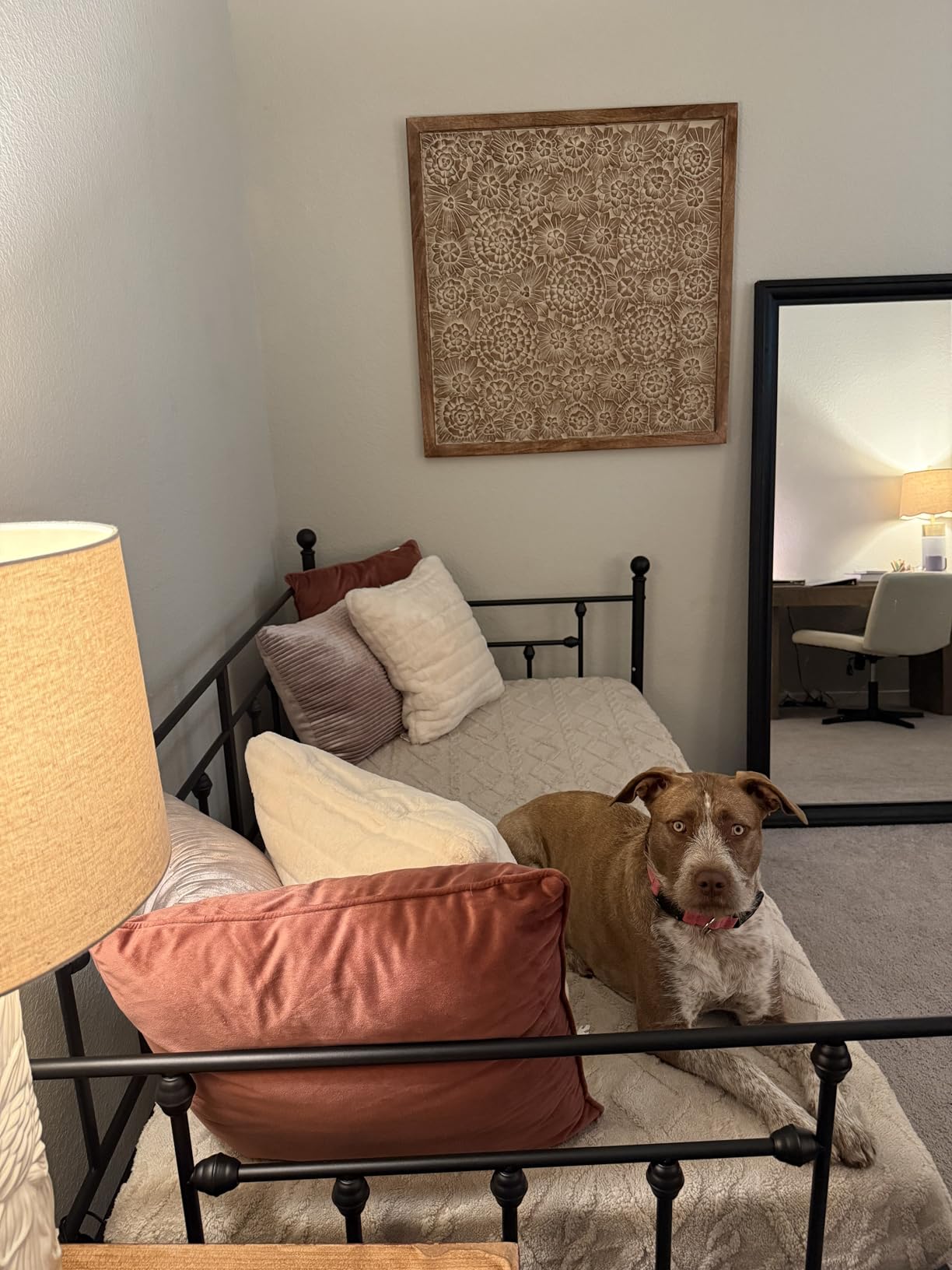 VECELO Twin Trundle Bed Frame Only/Roll Out/Enhanced & Up-Graded Metal Slats Support with Lockable Casters, Bright White customer photo 2