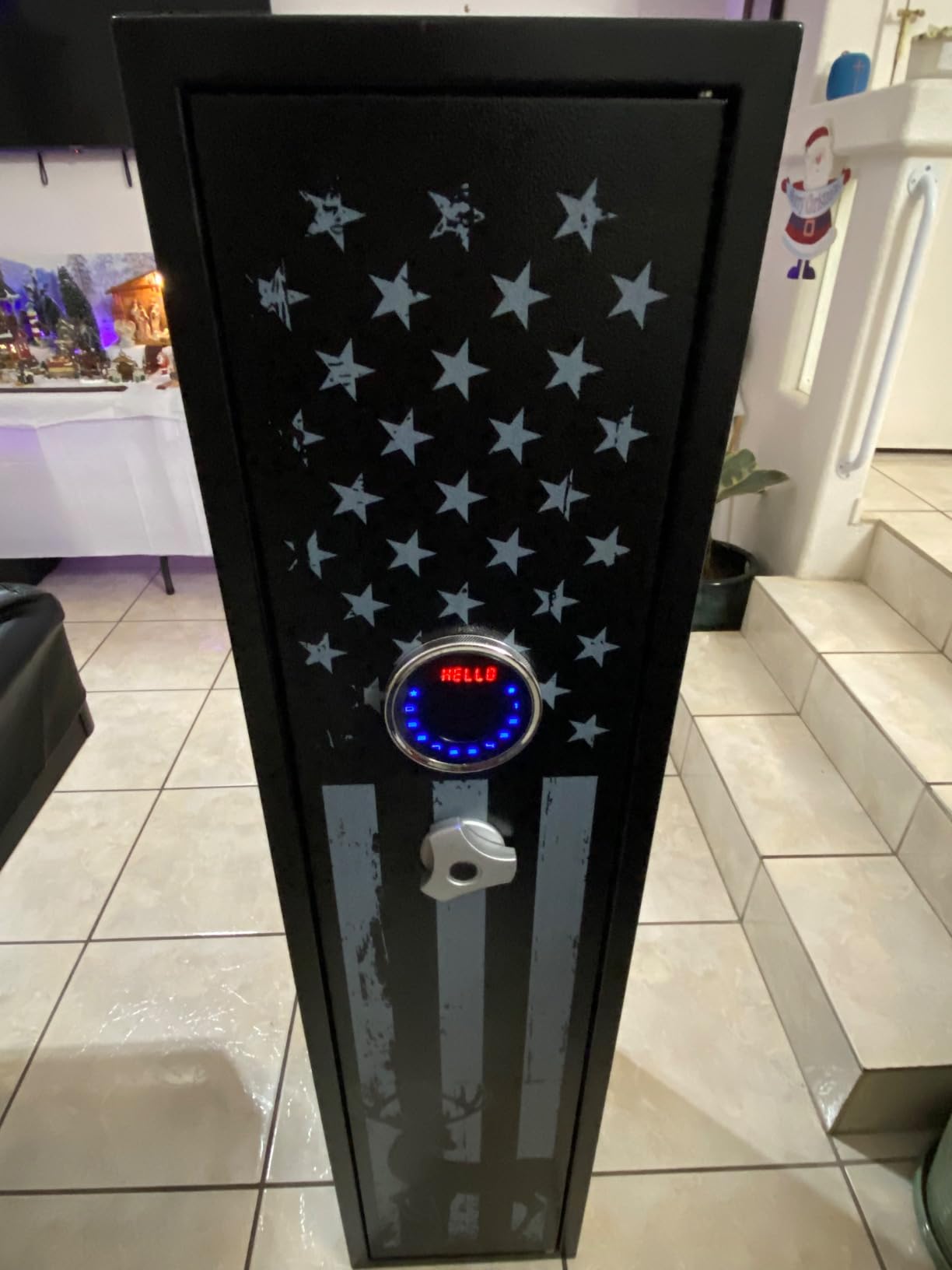 KAER 25 Gun Safe Biometric - Assembled Gun Safe for Rifles and Pistols, Long Rifles Safe Large Gun Cabinet for Shotguns with Digital Keypad/Removable Gun Racks/Pistol Pockets/LED Sensor Light customer photo 1