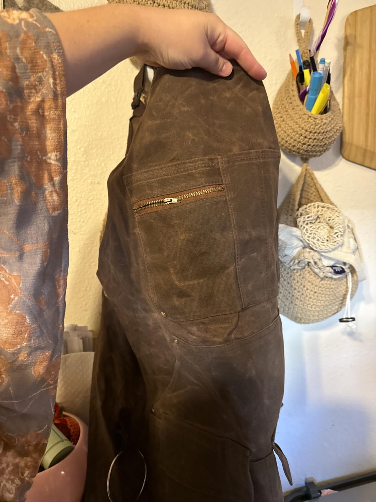 Professional Chef & BBQ Apron for Men - Heavy Duty Water Resistant Waxed Canvas Workwear with Pockets customer photo 1