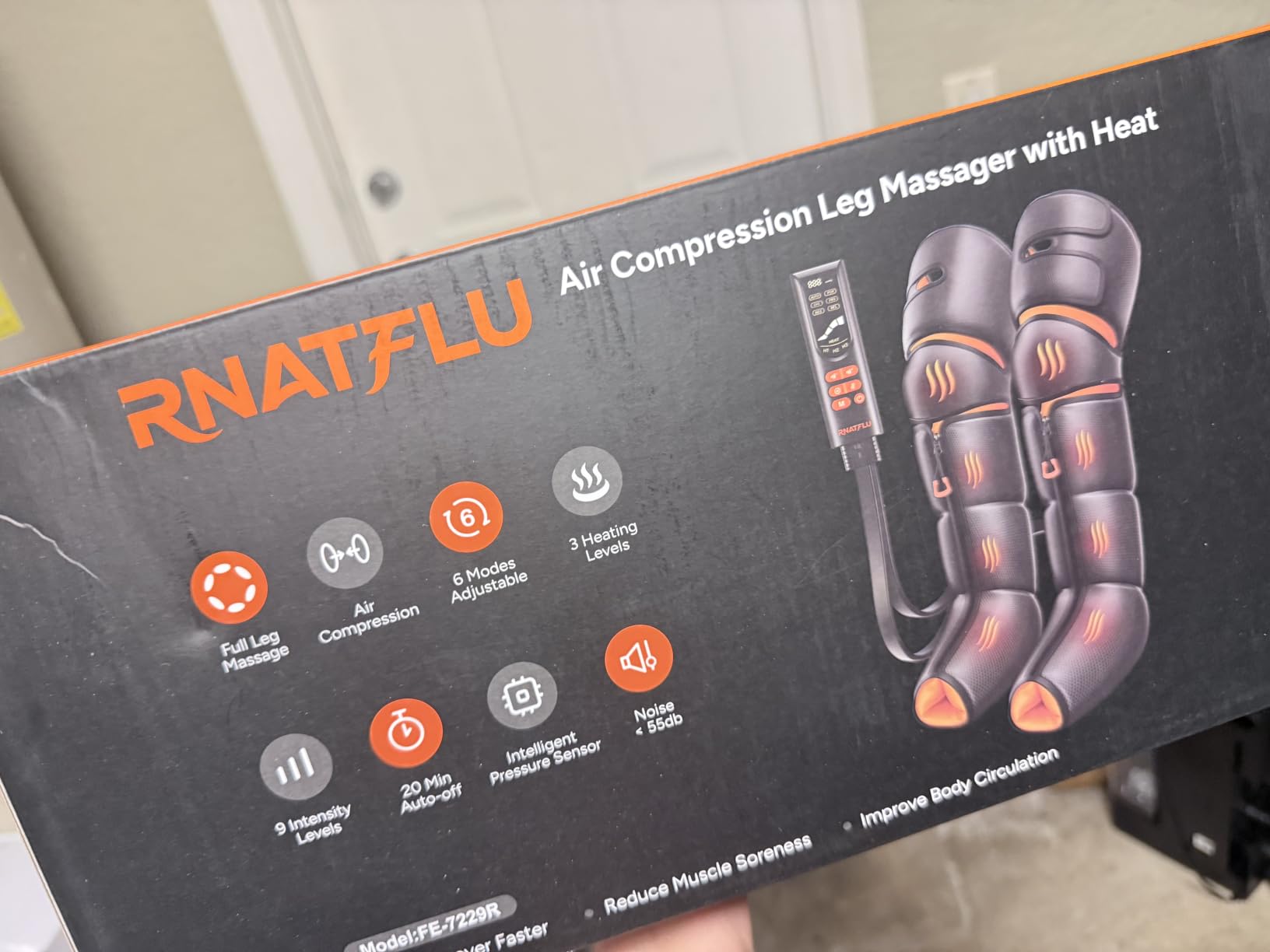 Leg Massager with Heat and Compression for Circulation, Standard | Sequential Air Compression Boots with Heated Knee customer photo 1