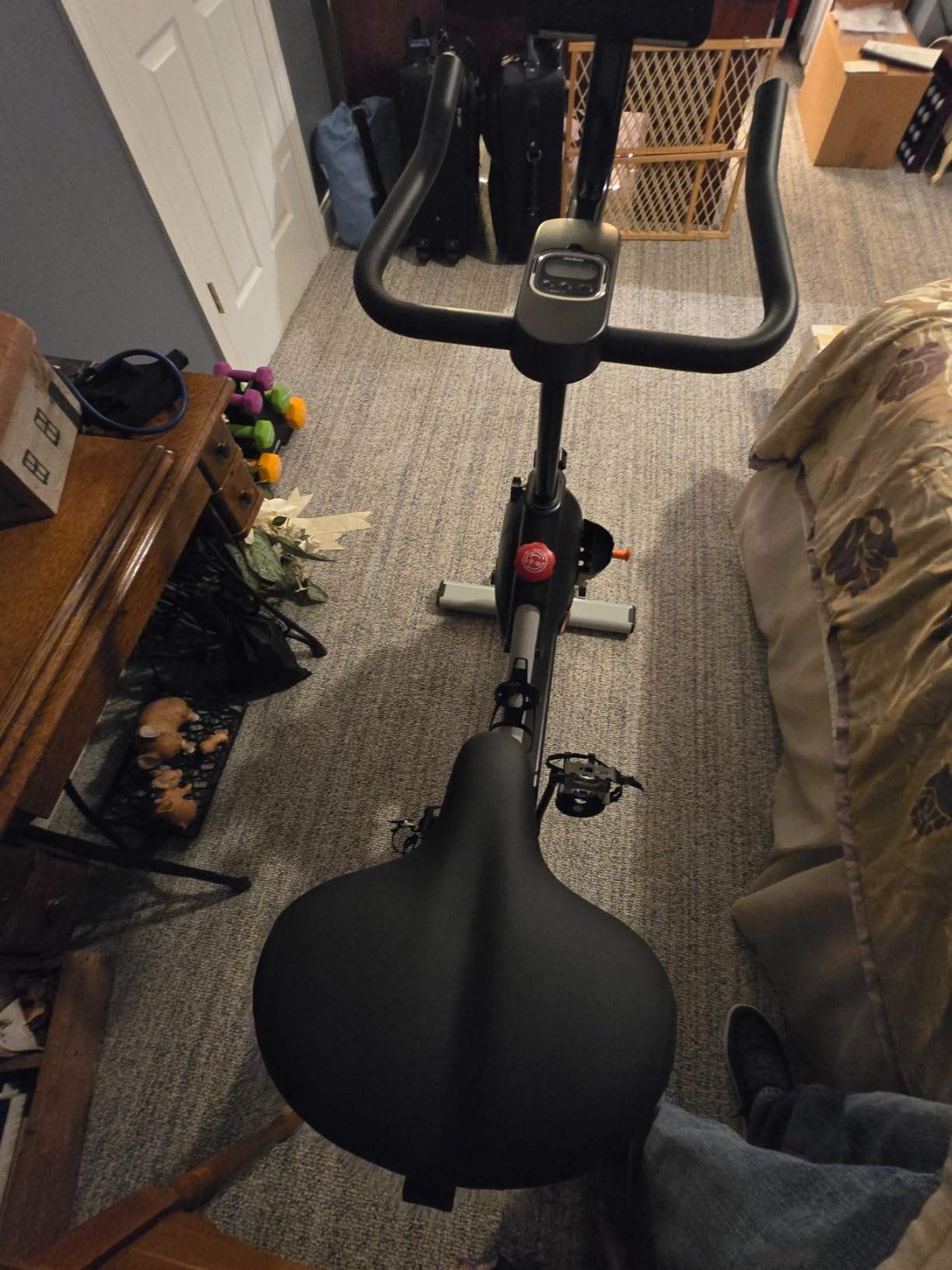 Exercise Bike, Stationary Bike for Home, Magnetic Indoor App Cycling Bike | Low Noise Workout Bike with Exclusive App, Tablet Mount and Fitness Courses for Weight Loss, Adjustable, 350lbs Weight Capacity customer photo 1