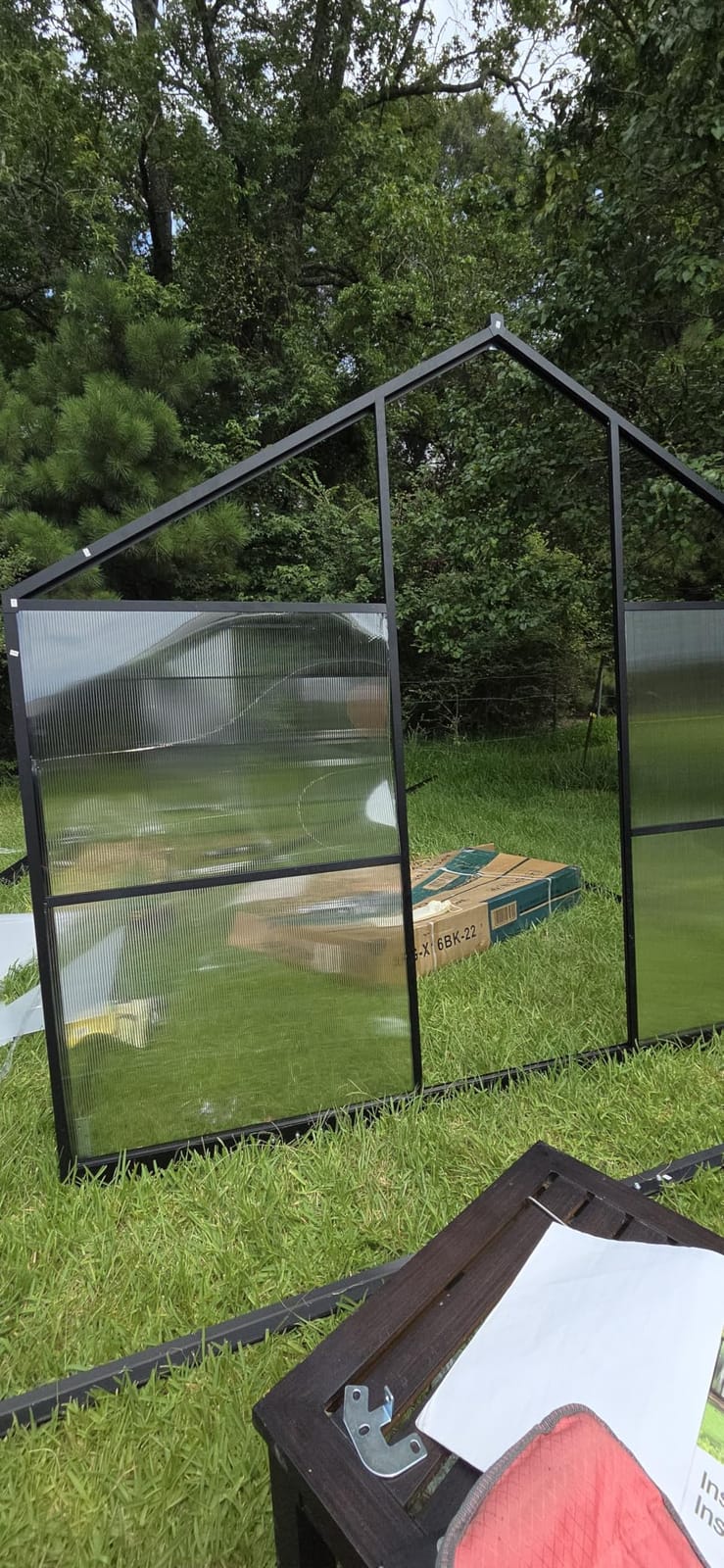 10x18 FT Aluminum Greenhouse, Durable Walk-in Polycarbonate Greenhouse Kit with Adjustable Roof Vent, Easy Assembly Outdoor Garden Greenhouse for Backyard, Black customer photo 2