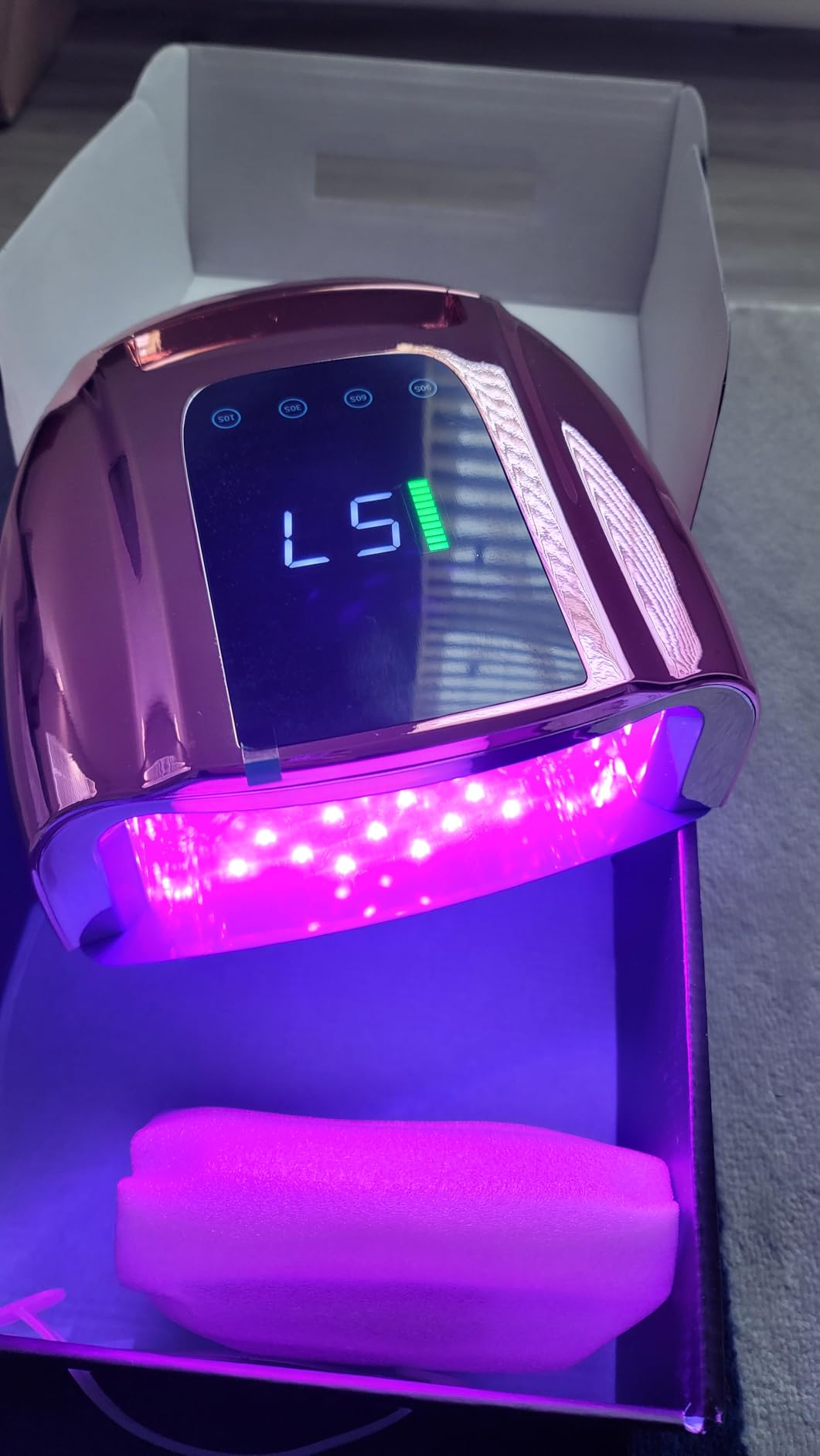 UV Nail Lamp, 96W Cordless Professional Rechargeable UV LED Portable Lamp, 4 Timer Setting and Smart Sensor Gel Nail Dryer, Ideal for Training, Nail Art Practice, Home & Salon customer photo 2
