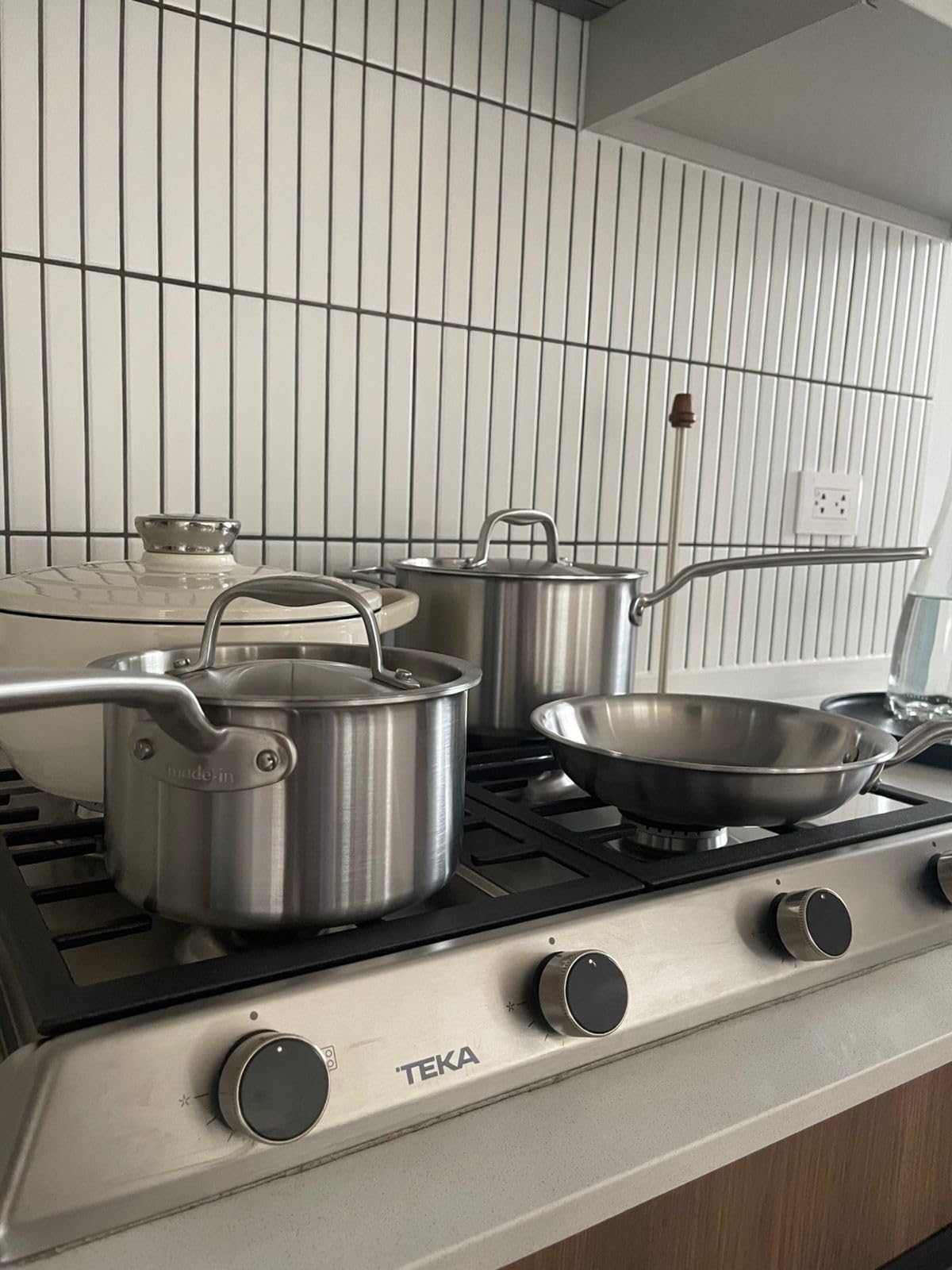 Made In Cookware - 10 Piece Stainless Steel Pot and Pan Set (Antique Brass Handle) - 5 Ply Clad - Crafted in Italy customer photo 1