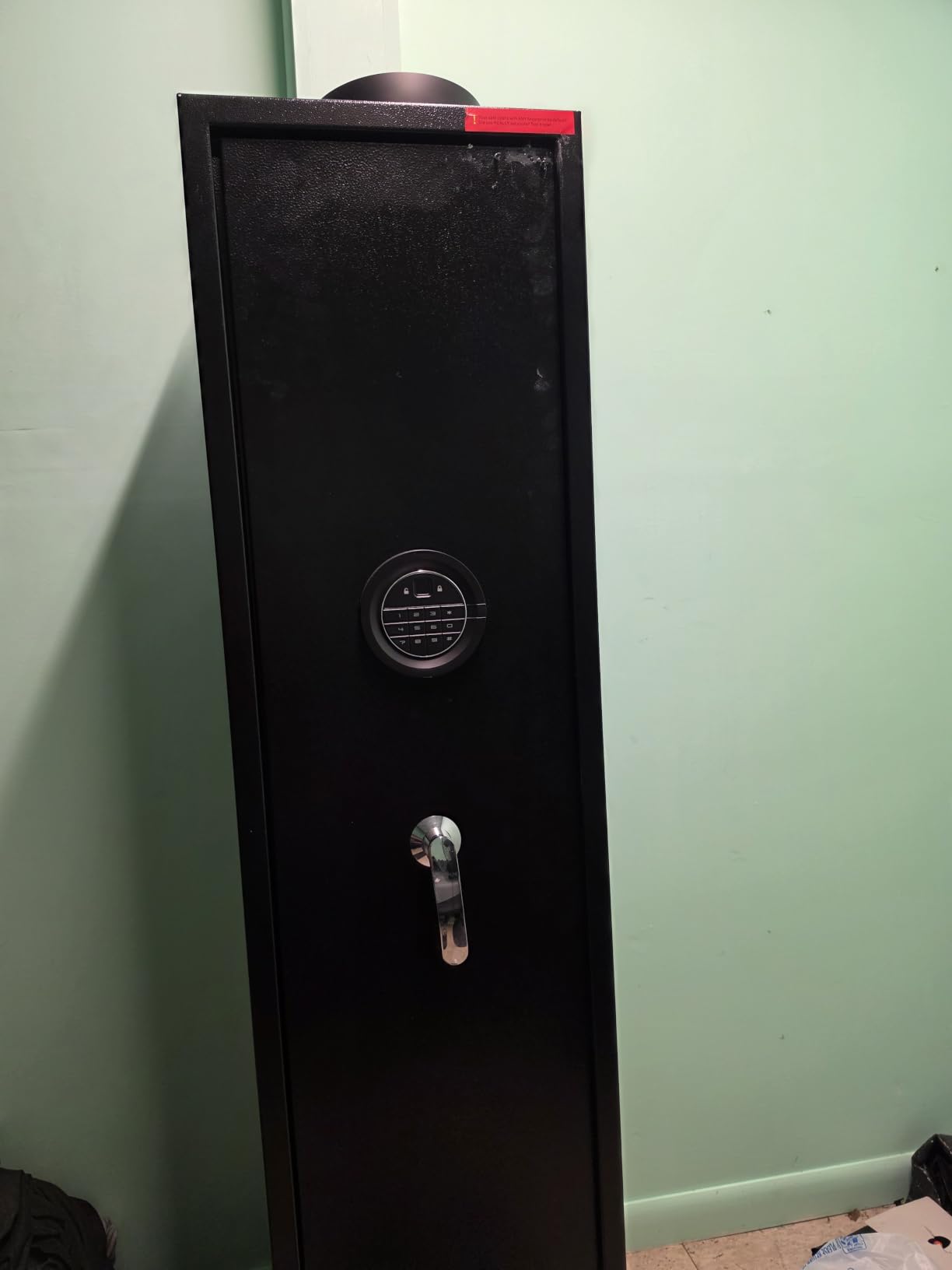 Marcree 8-10 Gun Safe for Rifles & Pistols, Quick Access Rifle Safe with Dual Alarm, Mute Mode, Adjustable Shelves & Pistol Pockets, Gun Cabinet for Shotguns customer photo 1