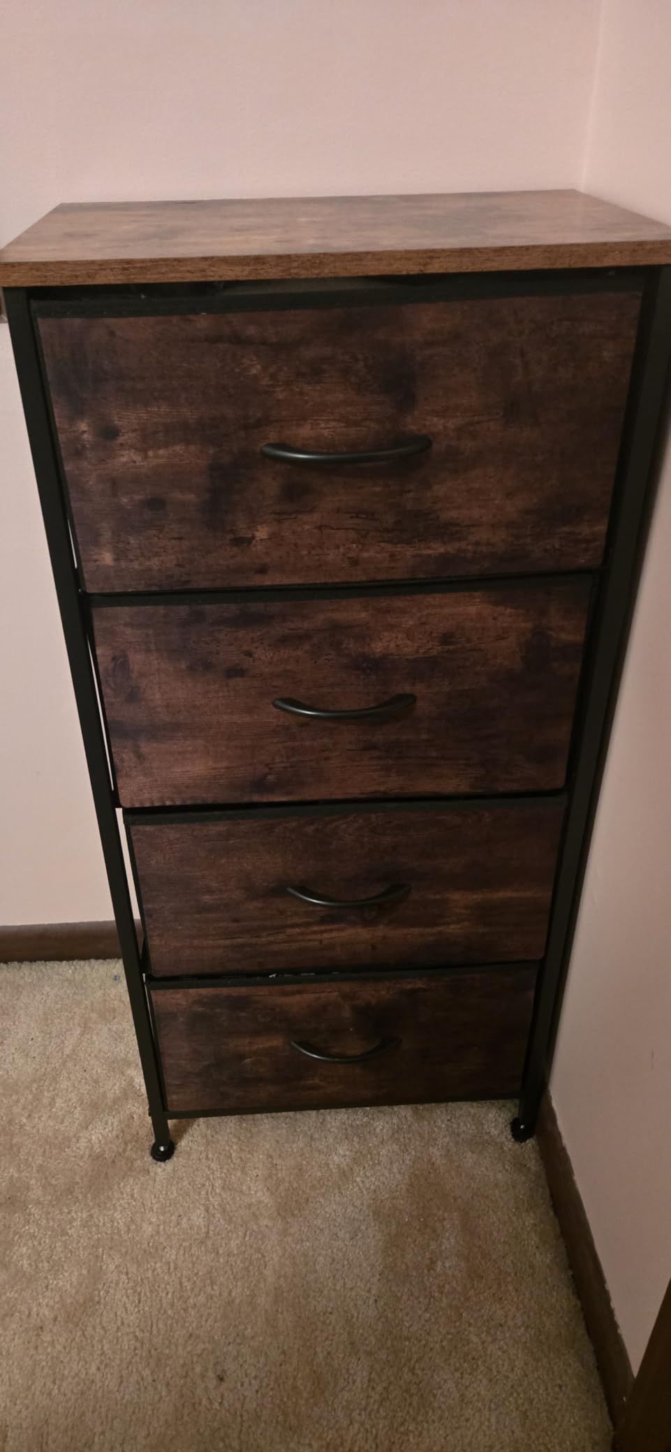 4 Drawers Dresser for Bedroom Fabric Storage Tower with Wooden Top customer photo 1