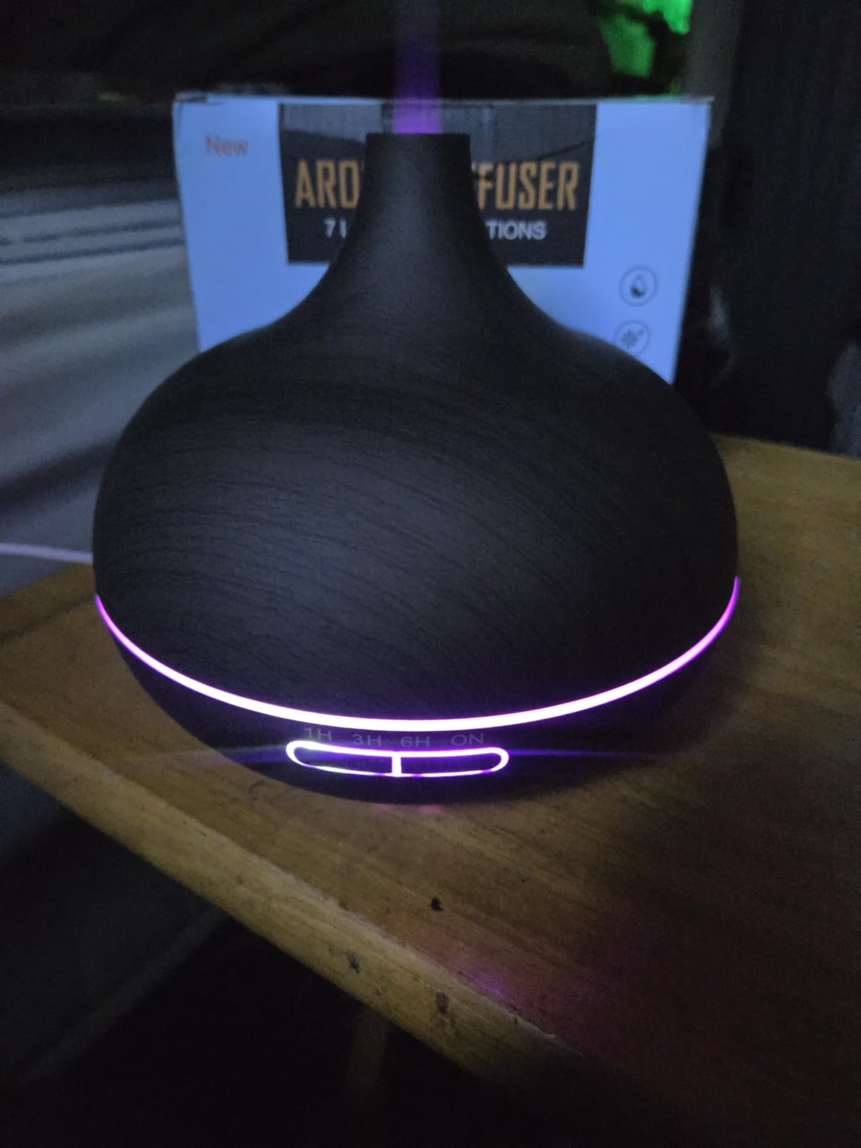 Hanolly Essential Oil Diffuser for Home, 500ML Aromatherapy Diffuser Humidifier with 12 Essential Oils, 7 Color LED Lights, Quiet Cool Mist Diffuser for Bedroom, Office customer photo 1