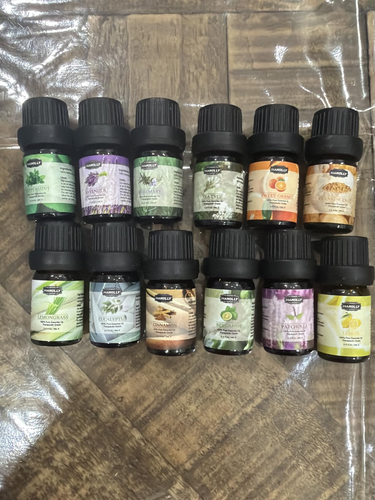 Hanolly Essential Oil Diffuser for Home, 500ML Aromatherapy Diffuser Humidifier with 12 Essential Oils, 7 Color LED Lights, Quiet Cool Mist Diffuser for Bedroom, Office customer photo 2