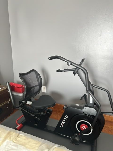 Recumbent Exercise Bike for Home, Stationary Bike with Arm Exerciser | 16-Level Magnetic Resistance, 450LBS Capacity, Bluetooth App, LCD Monitor, Heart Rate, Low-Impact Cardio & Physical Therapy customer photo 1