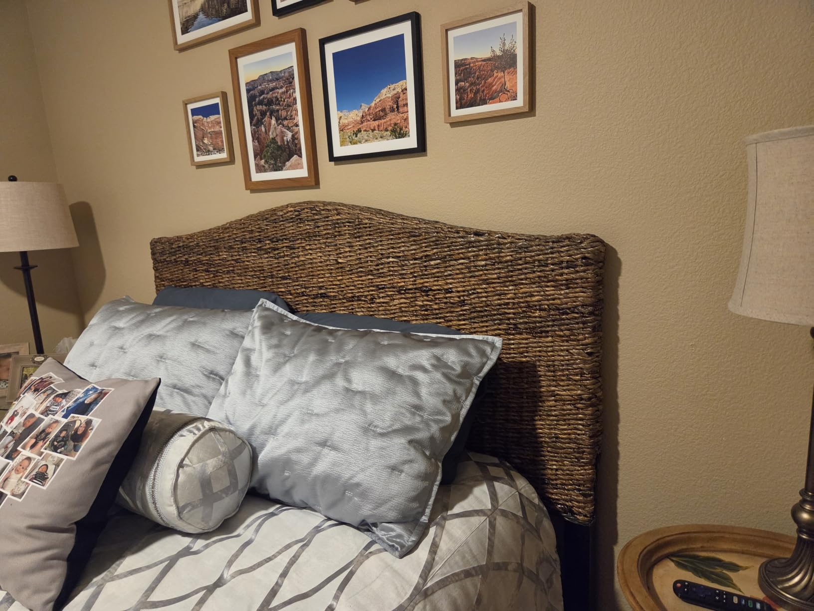 Crosley Furniture Serena Handwoven Natural Fiber Rattan Headboard for Full Size Bed, Banana Leaf customer photo 2