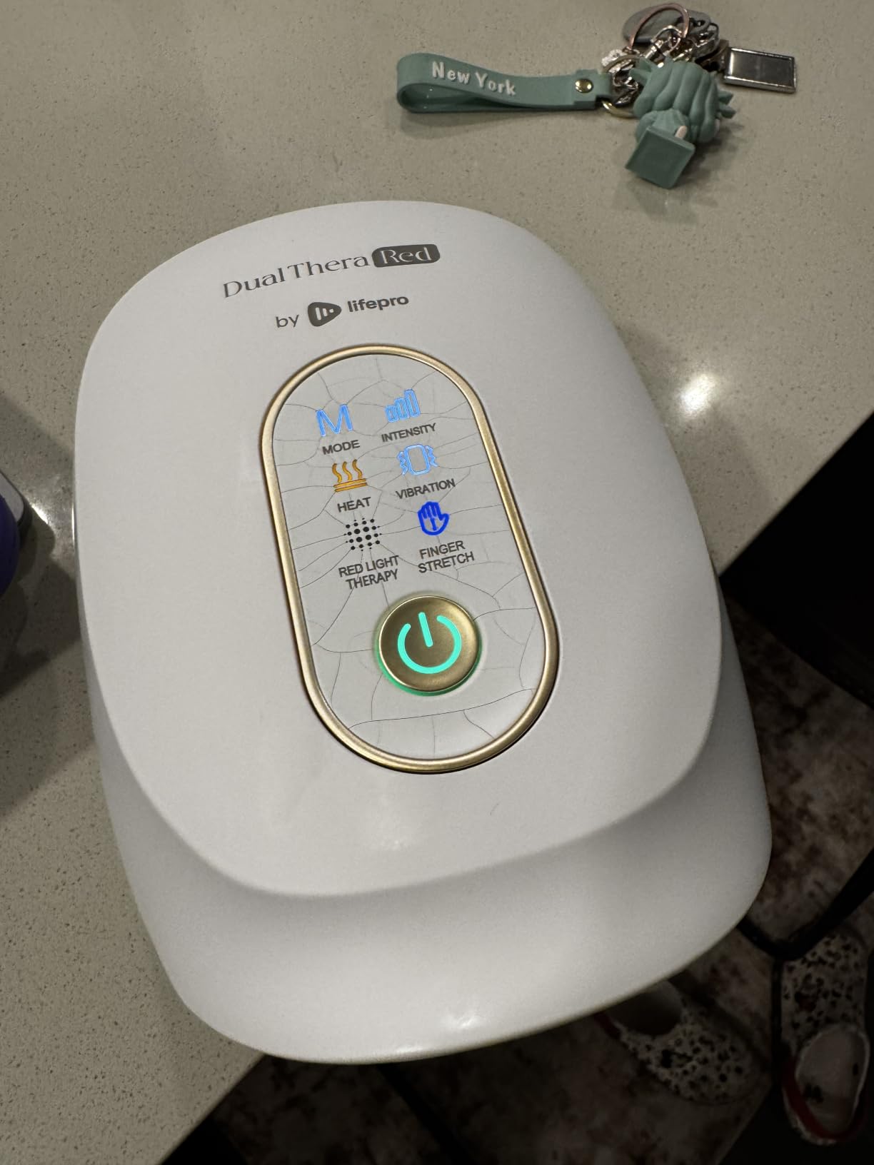 LifePro DualThera Hand Massager - Finger Stetching, Heat, RLT & Compression | Finger stretching mode, cordless, 104°F/118°F heat, vibration, with Red light therapy option auto shut-off, 180-min battery customer photo 1