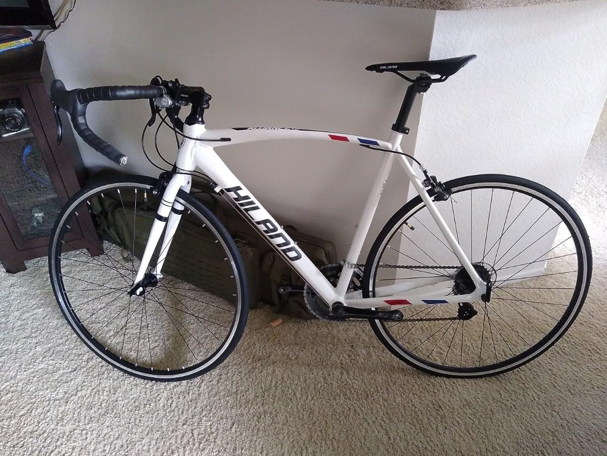 HILAND 700C Road Bike, Aluminum Racing Bike for Men Women Adult customer photo 2