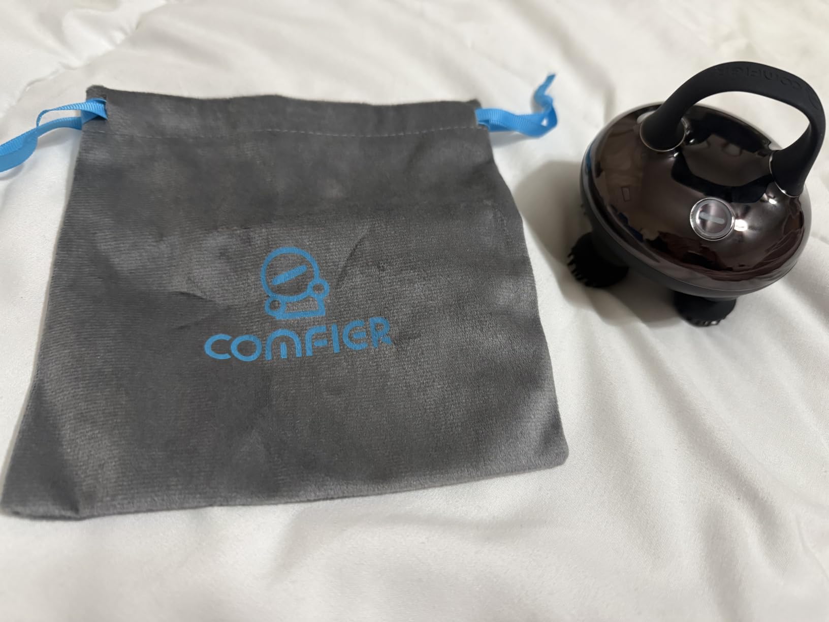 COMFIER Handheld Scalp Massager, Cordless Head Massager, 3 Modes, 8 Claws | IPX7 Waterproof, 8 Soft Silicone Claws, USB-C Rechargeable, Up to 90-Min Runtime, Wet & Dry Use, Dual-Head Design customer photo 1