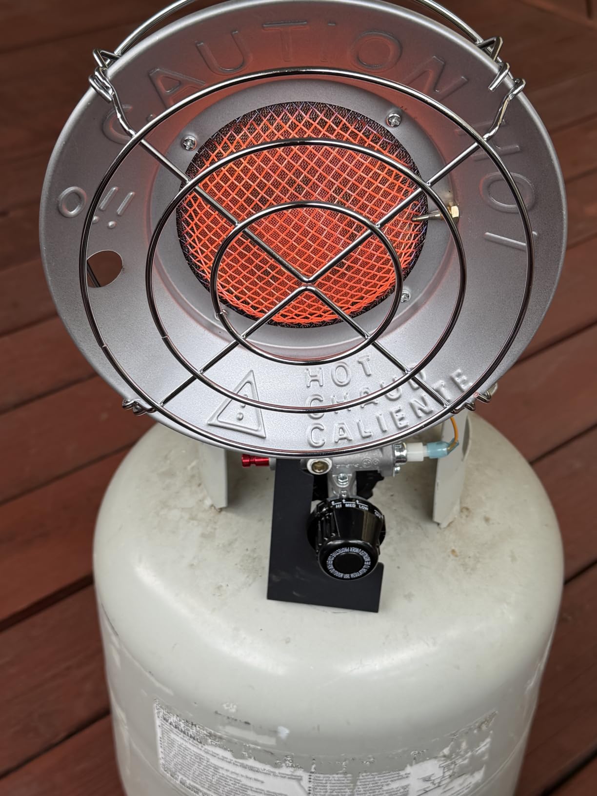 LAANPOLE 15000BTU Propane Heater with Auto-Shutoff & 3 Heat Settings, Outdoor Portable Heater for Patio, Fishing, Camping & Garage Use customer photo 2