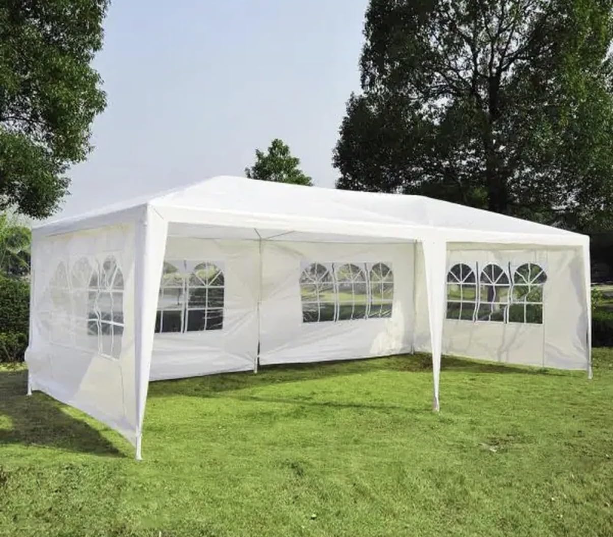 HOTEEL Party Tent 10x30FT, Large Outdoor Canopy for 30-50 People, White | 8 Removable Sidewalls, 2 Zipper Doors, 16 Ropes, 36 Stakes, Carpas para Fiestas for Wedding, Patio, Backyard customer photo 2
