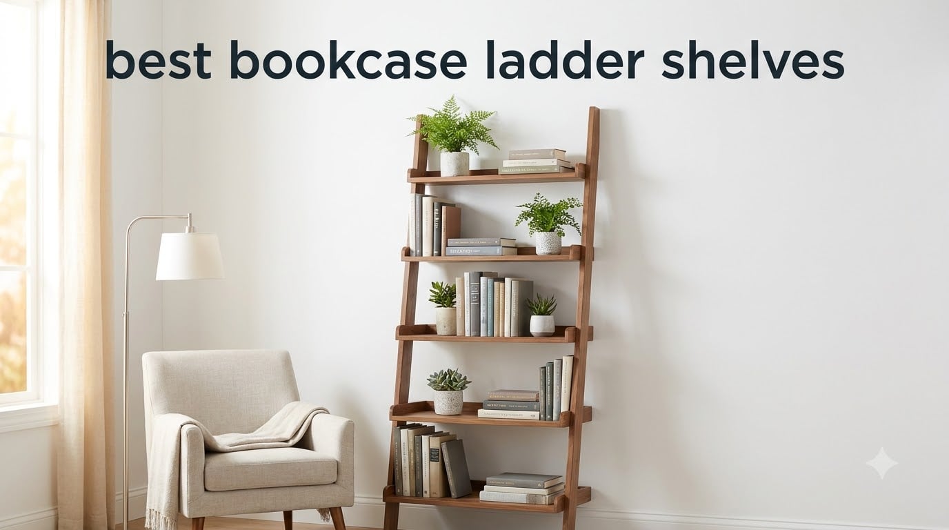 best bookcase ladder shelves