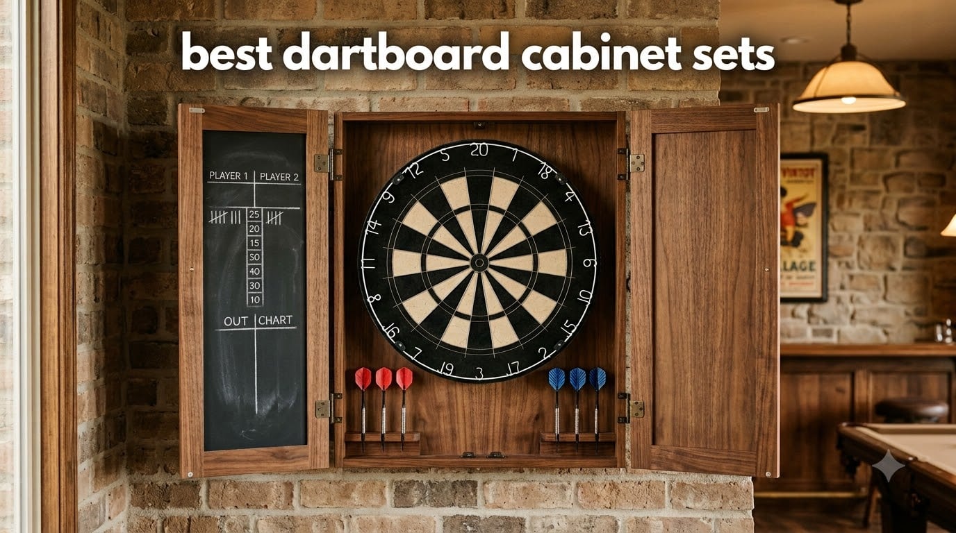 best dartboard cabinet sets