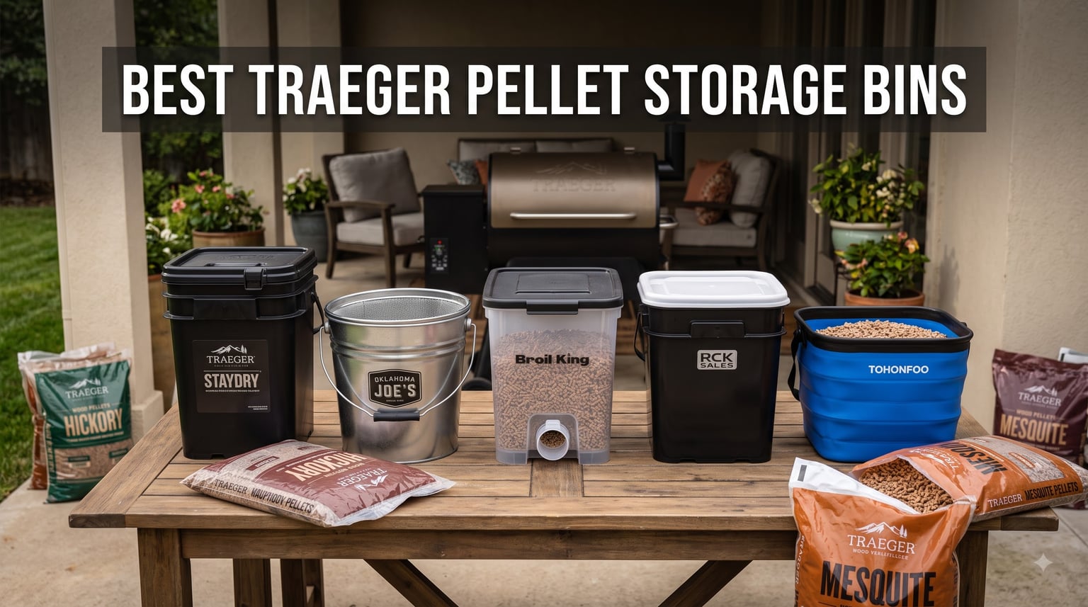 best Traeger pellet storage bins