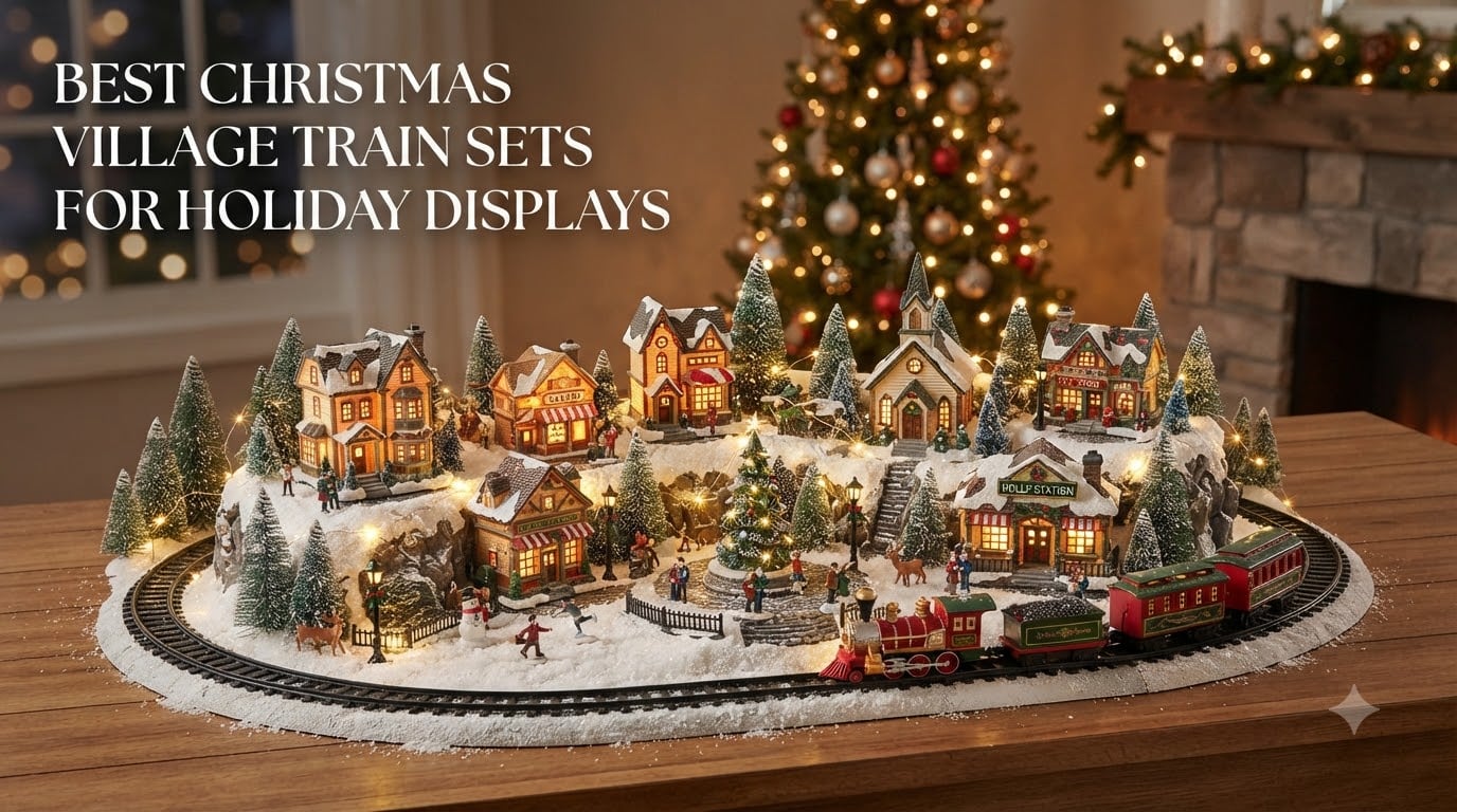 best christmas village train sets for holiday displays