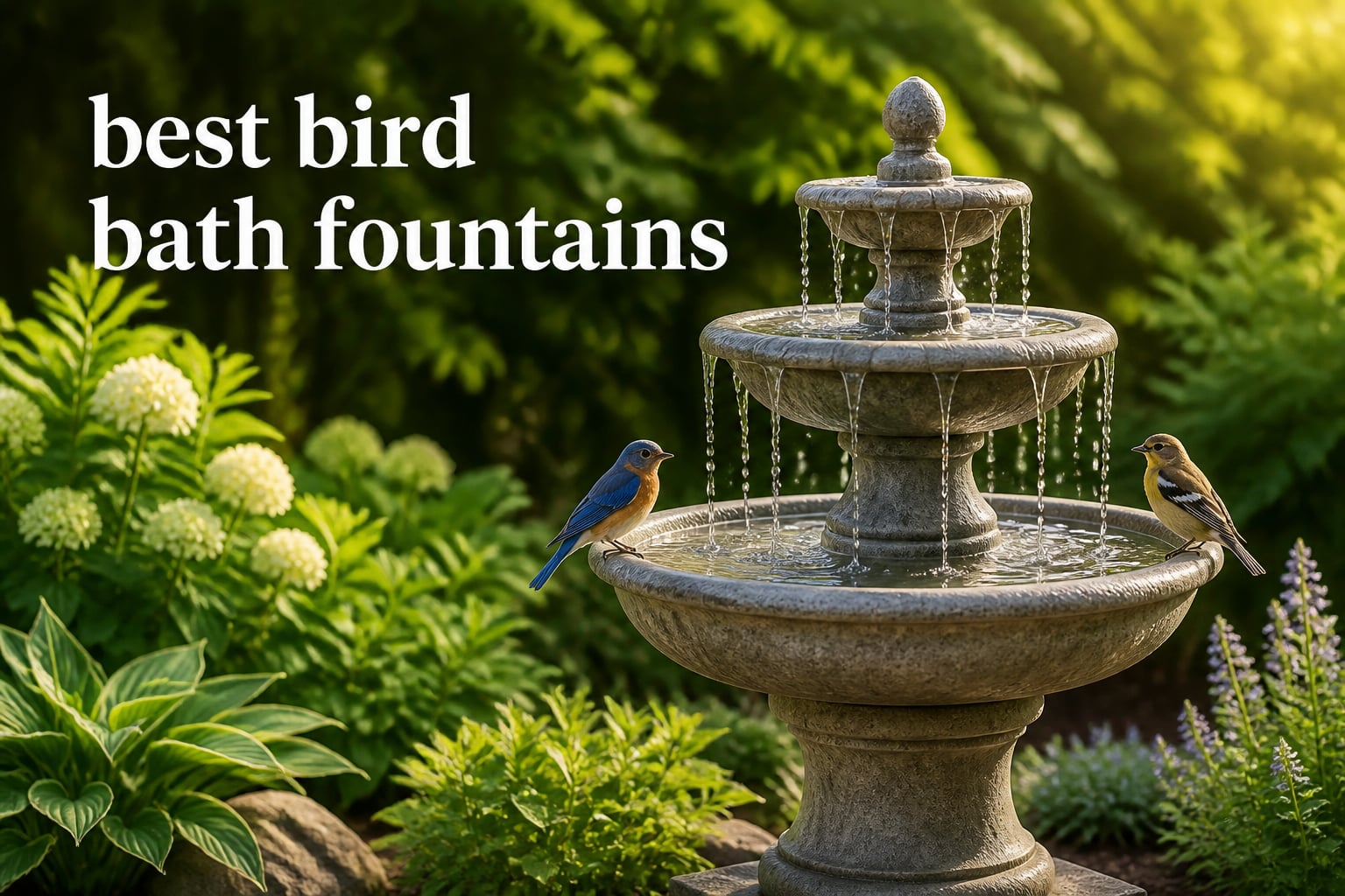 best bird bath fountains