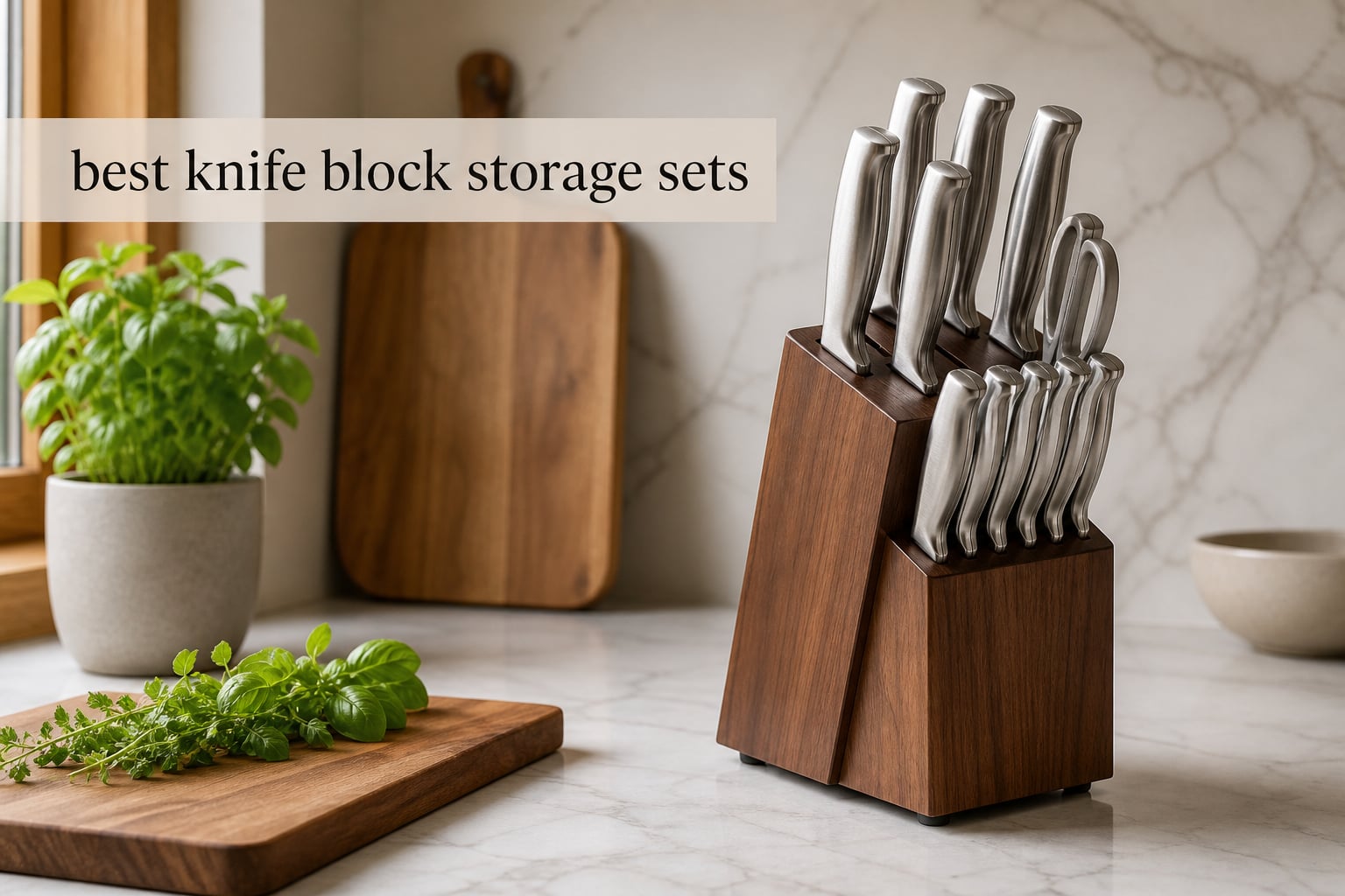 best knife block storage sets