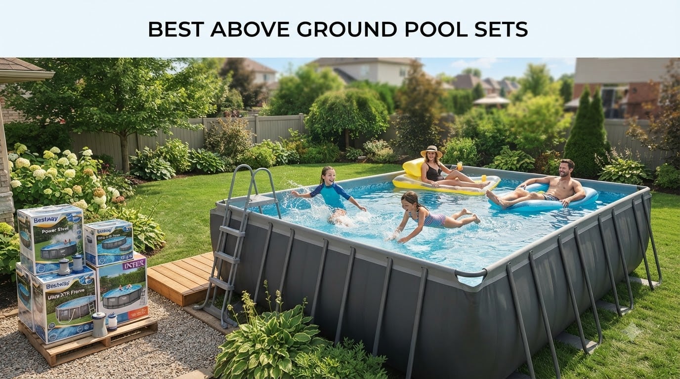 best above ground pool sets