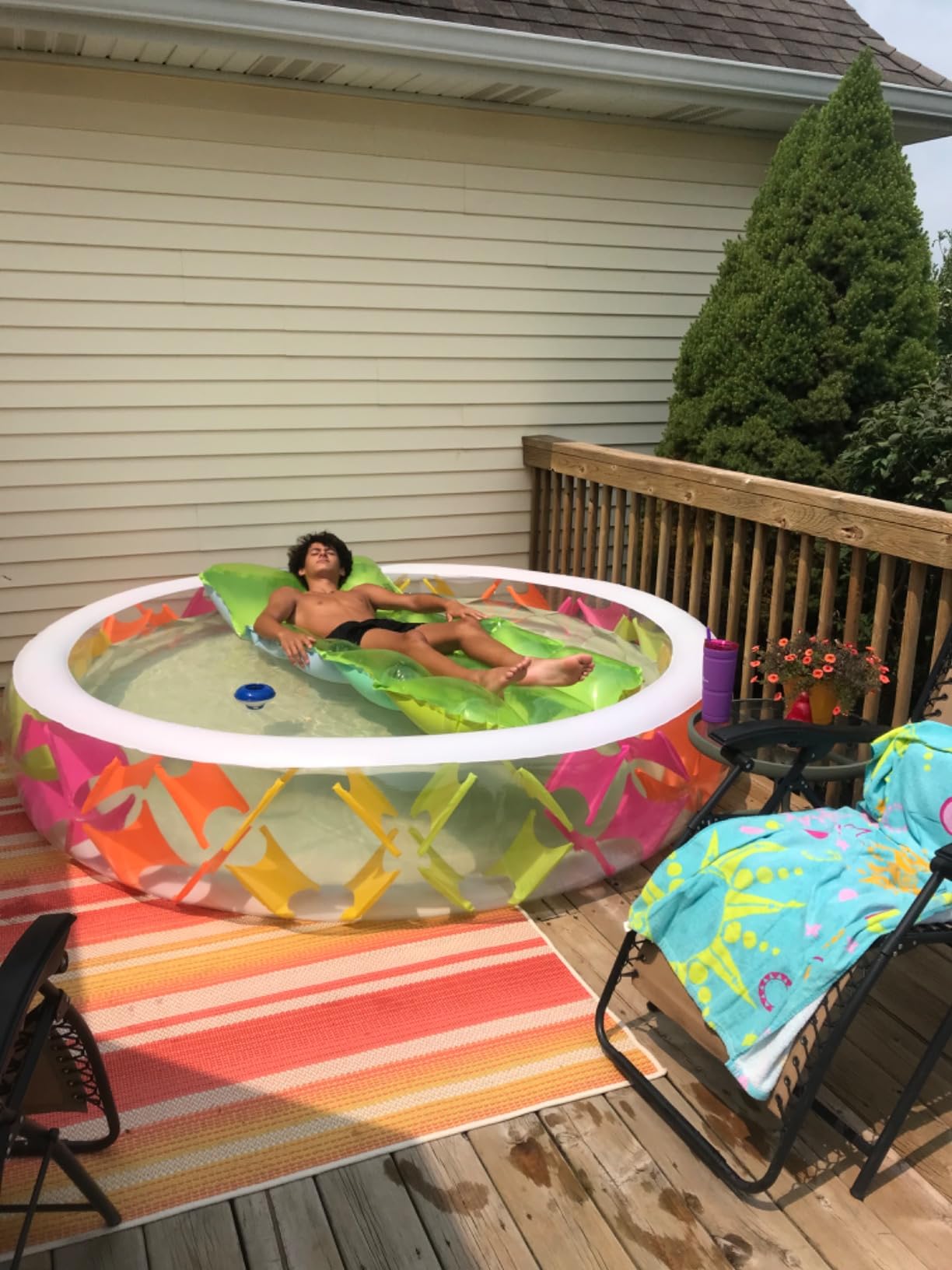 INTEX 56494EP Swim Center Inflatable Pinwheel Swimming Pool, 90