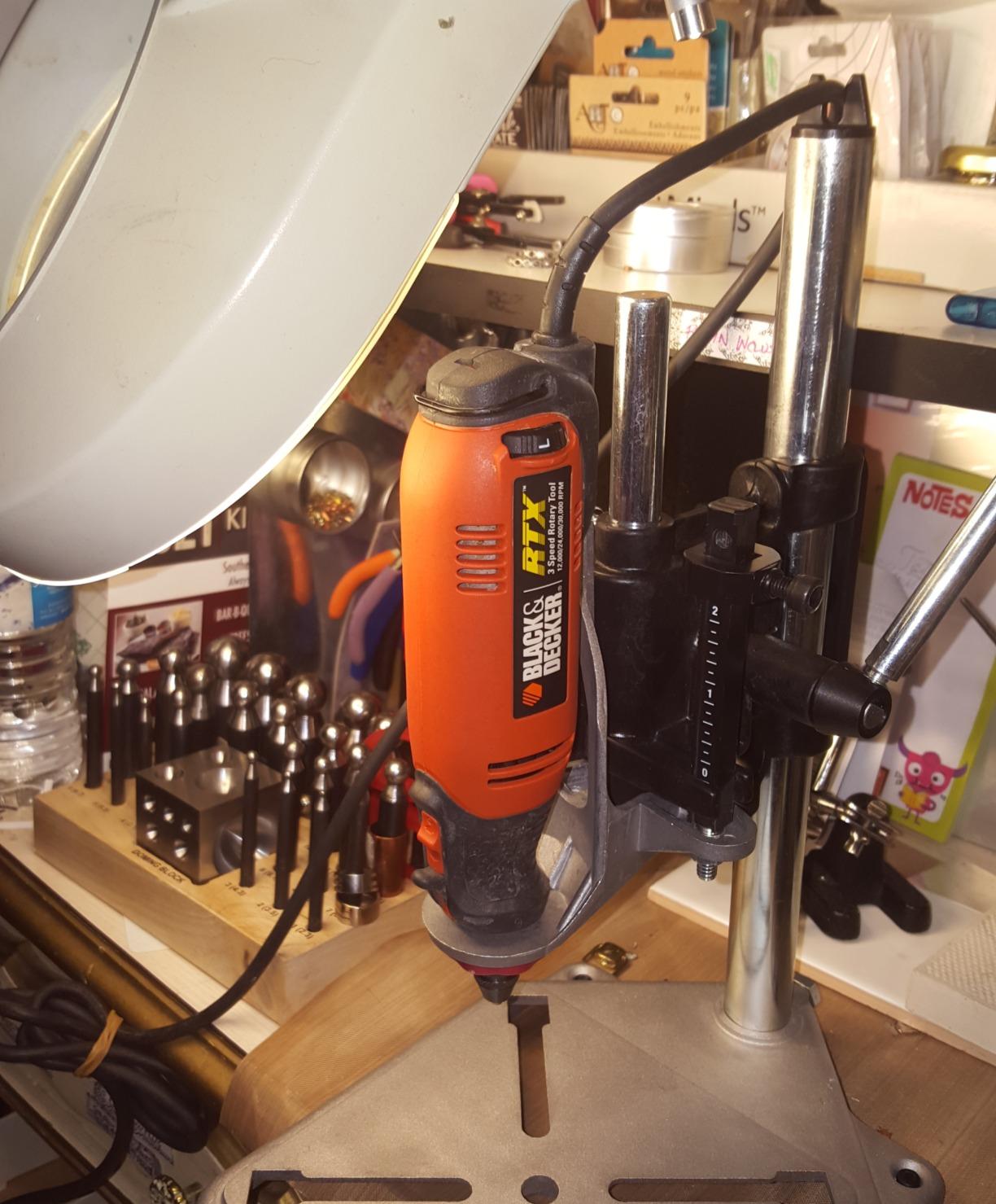1097 ToolStand - Variable Speed Drill Press Stand (compatible with Dremel). Rotary Tool Not Included, Black customer photo 1