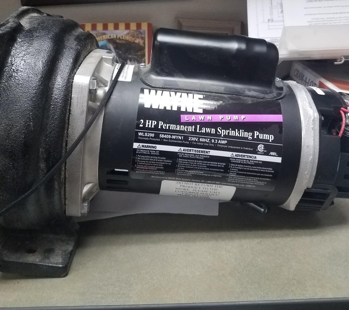 Wayne WLS200 2 HP Cast Iron High Volume Lawn Sprinkling Pump, 2-Horsepower, Green customer photo 2