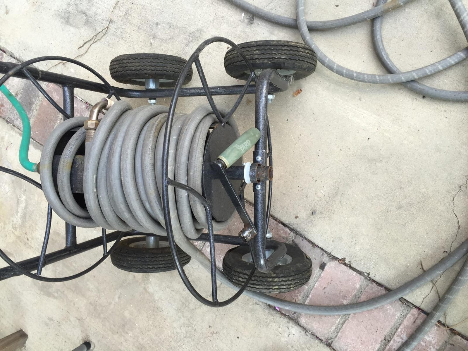 Yard Butler Hose Cart, Metal Hose Caddy, 2 Wheels, 200 Feet customer photo 1