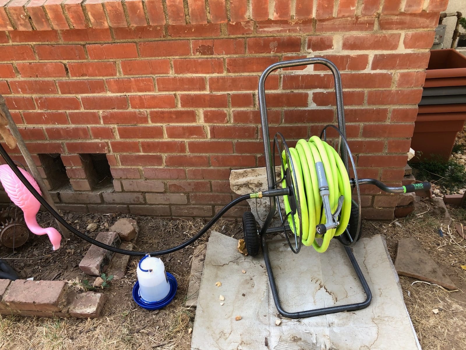 Yard Butler Hose Cart, Metal Hose Caddy, 2 Wheels, 200 Feet customer photo 2