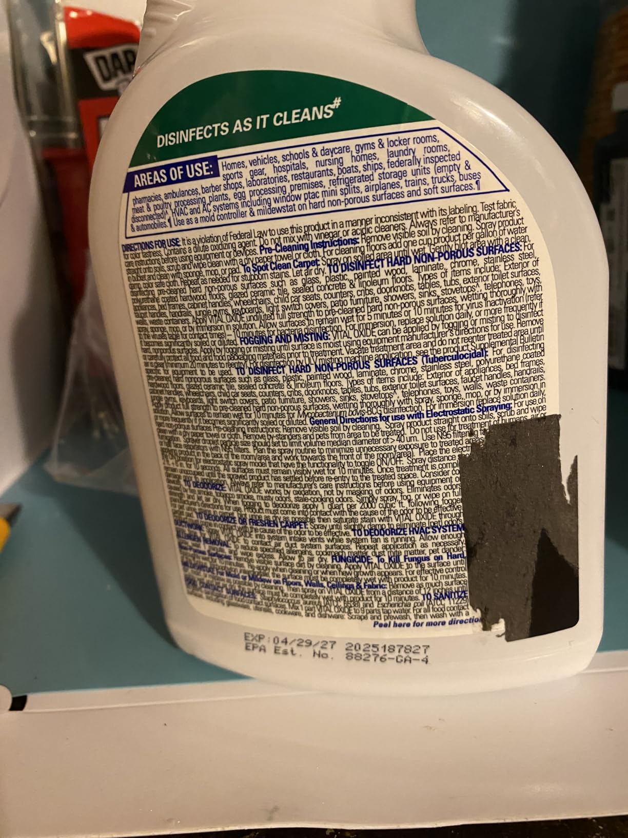Vital Oxide Carpet Stain Remover for Cats & Dog Pee, Carpet Cleaner Spray - Eliminates Pet Urine Odor & Stains customer photo 1