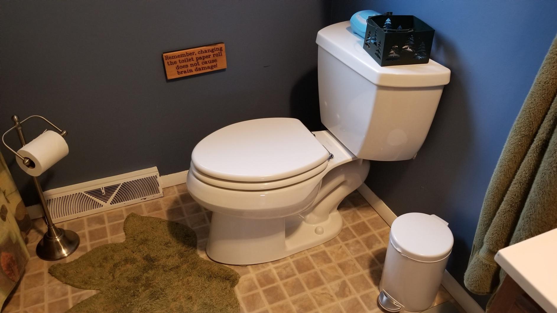 Kohler KOH3531-0 Wellworth Pressure Lite elongated 1.1 gpf toilet with left-hand trip lever, less seat White customer photo 1