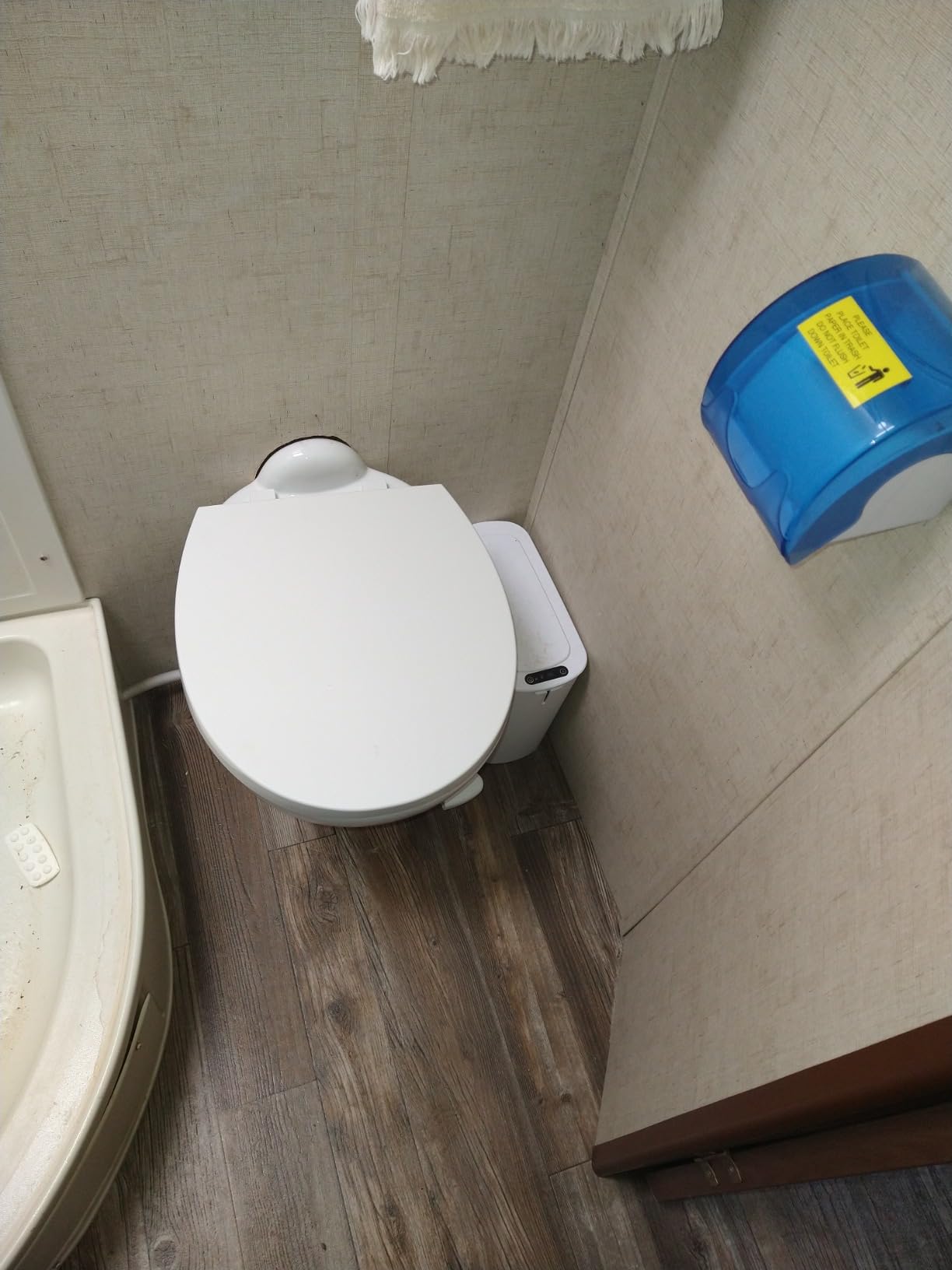 Thetford 42058 Aqua-Magic Style II RV Toilet, White, High Profile | Full china bowl with polymer body, dual action foot flush, full-size residential seat, floor mounted customer photo 1