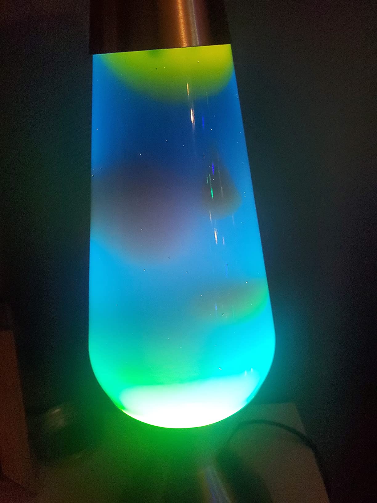 5224 Lava Lamp, 52-ounce, Yellow/Blue/Silver customer photo 1