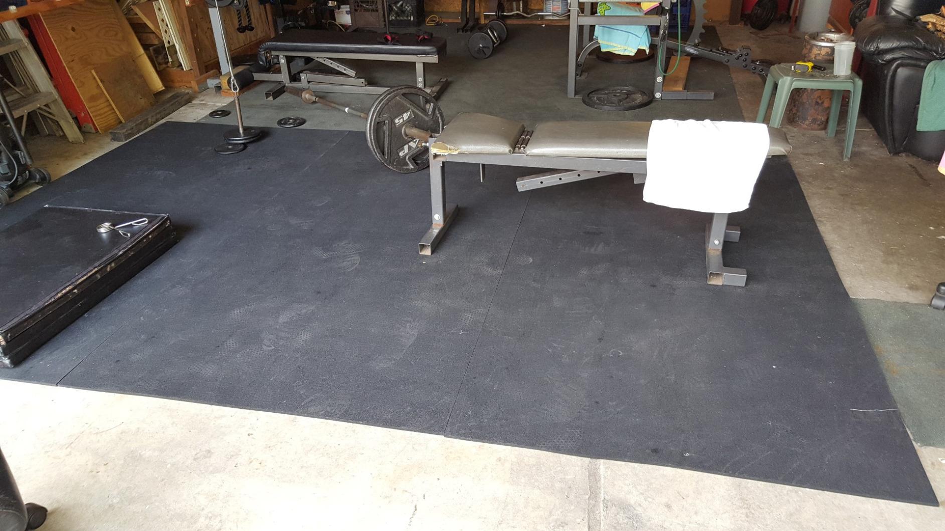 Rubber-Cal Recycled Flooring 1/4 in. x 4 ft. x 7 ft. - Black Rubber Mats customer photo 2
