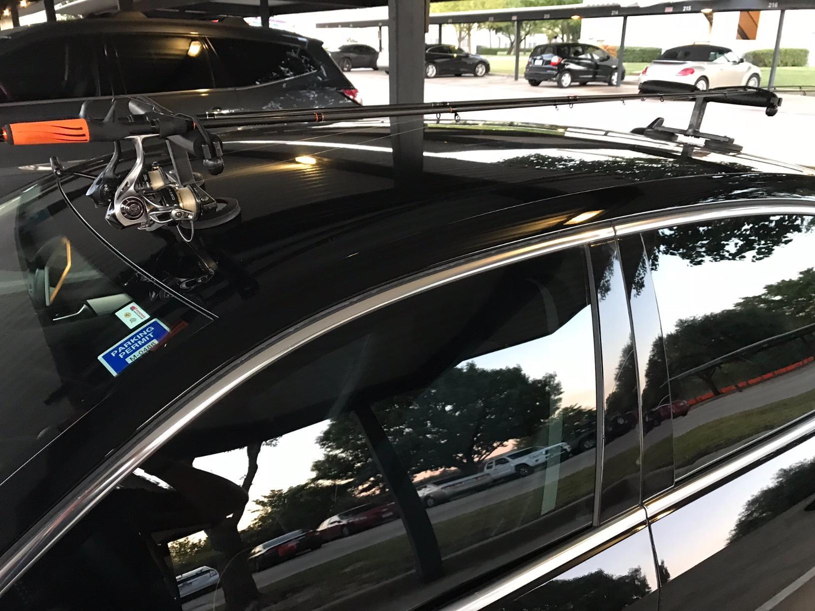 Tight Line Enterprises Magnetic Fishing Rod Racks for Vehicle (Truck or SUV) with Ferrous Metal Hood and Roof (Black) customer photo 2