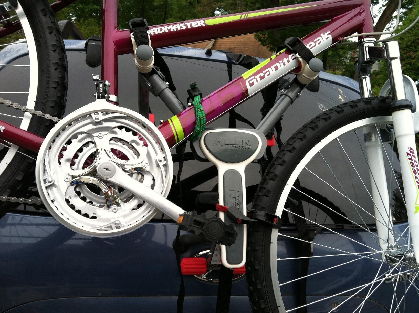 Allen Sports Ultra Compact Folding 1-Bike Trunk Mount Rack, Model MT1-B, Gray powder coated customer photo 1