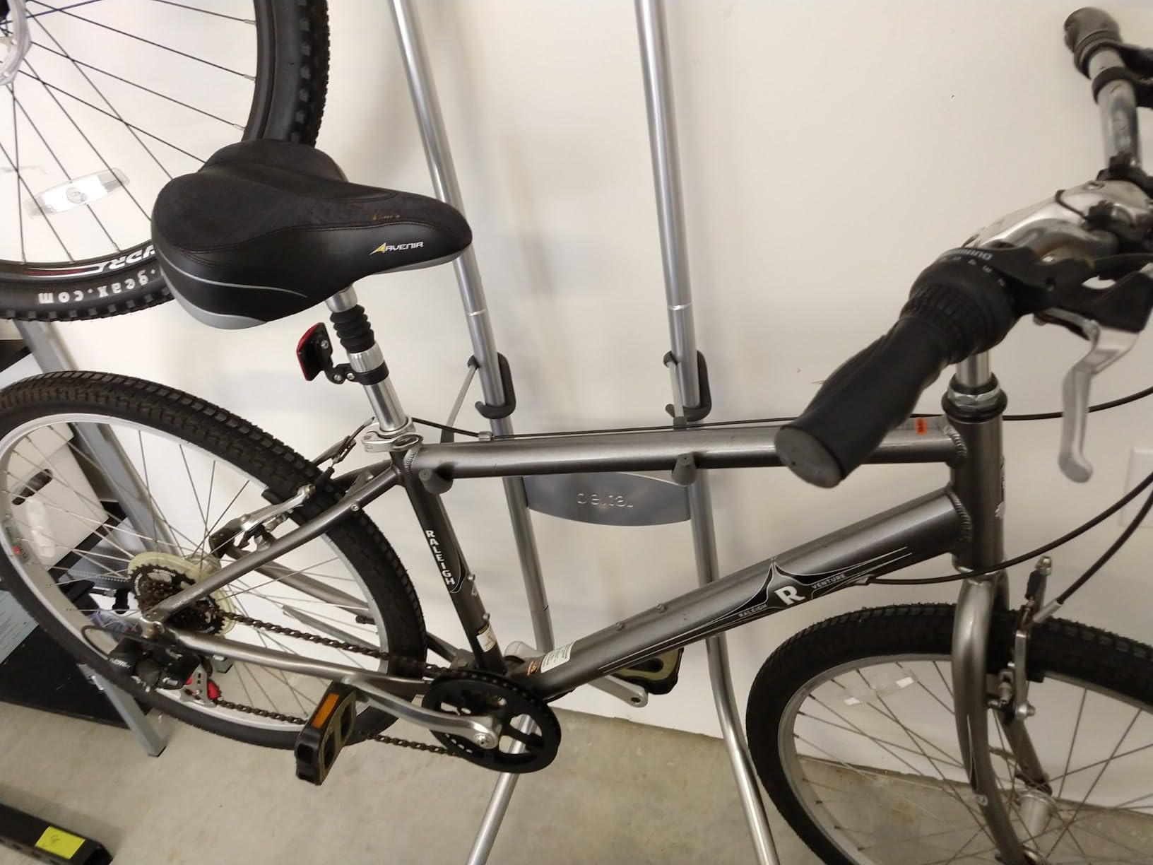 Delta Cycle Two Bike Gravity Pole Stand Garage, 2 Bike Storage Rack, No Drilling Required, Fully Adjustable Vertical Bike Rack for Any Style Bicycle, Leaning Wall Bike Rack Holds Up to 60 lbs customer photo 1