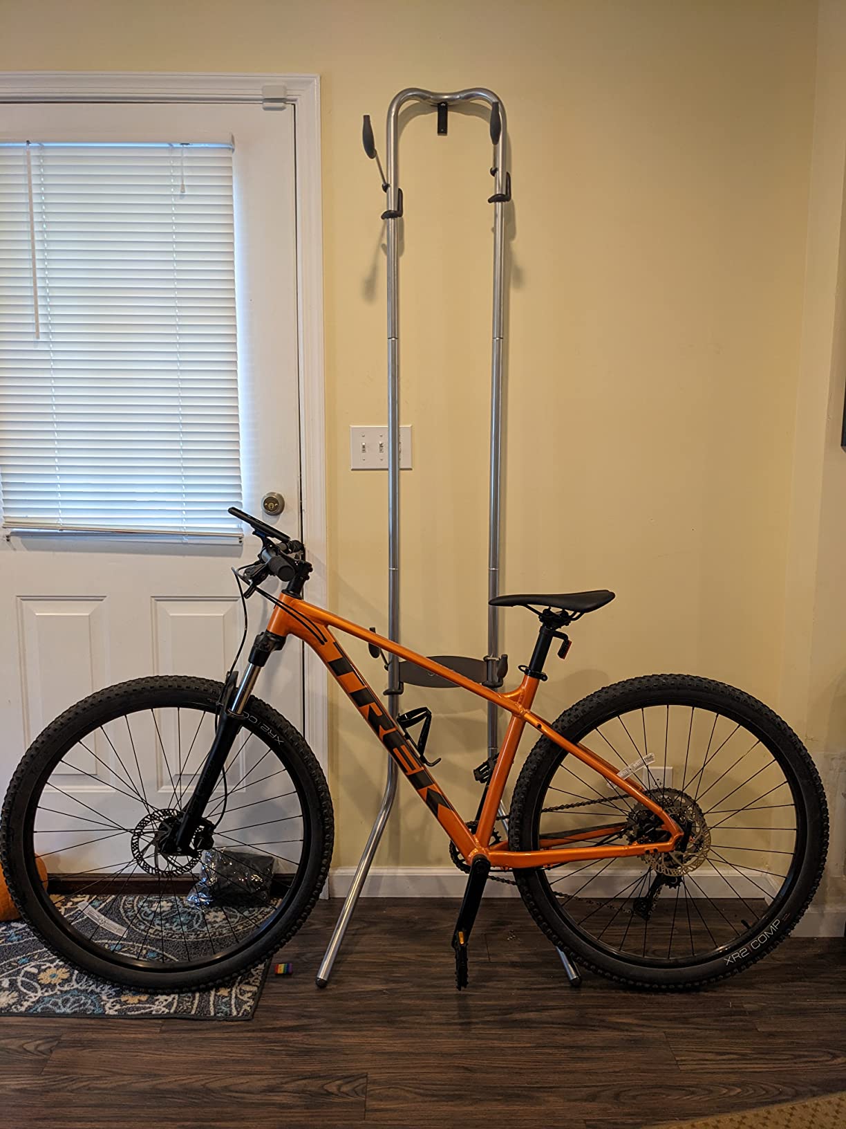 Delta Cycle Two Bike Gravity Pole Stand Garage, 2 Bike Storage Rack, No Drilling Required, Fully Adjustable Vertical Bike Rack for Any Style Bicycle, Leaning Wall Bike Rack Holds Up to 60 lbs customer photo 2